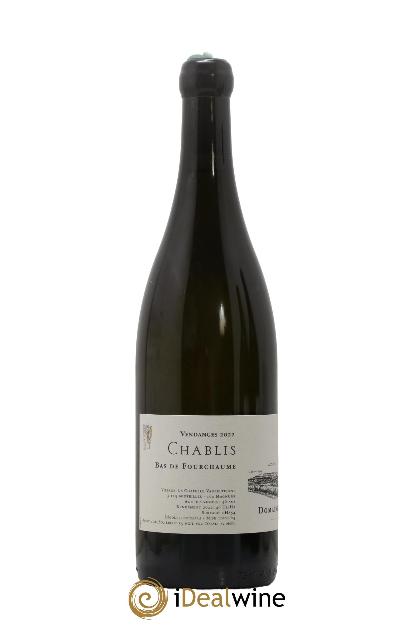 Chablis 1er Cru Jean Dauvissat Pere Et Fils Bas De Fourchaume 2022 - Lot de 1 bouteille - 1