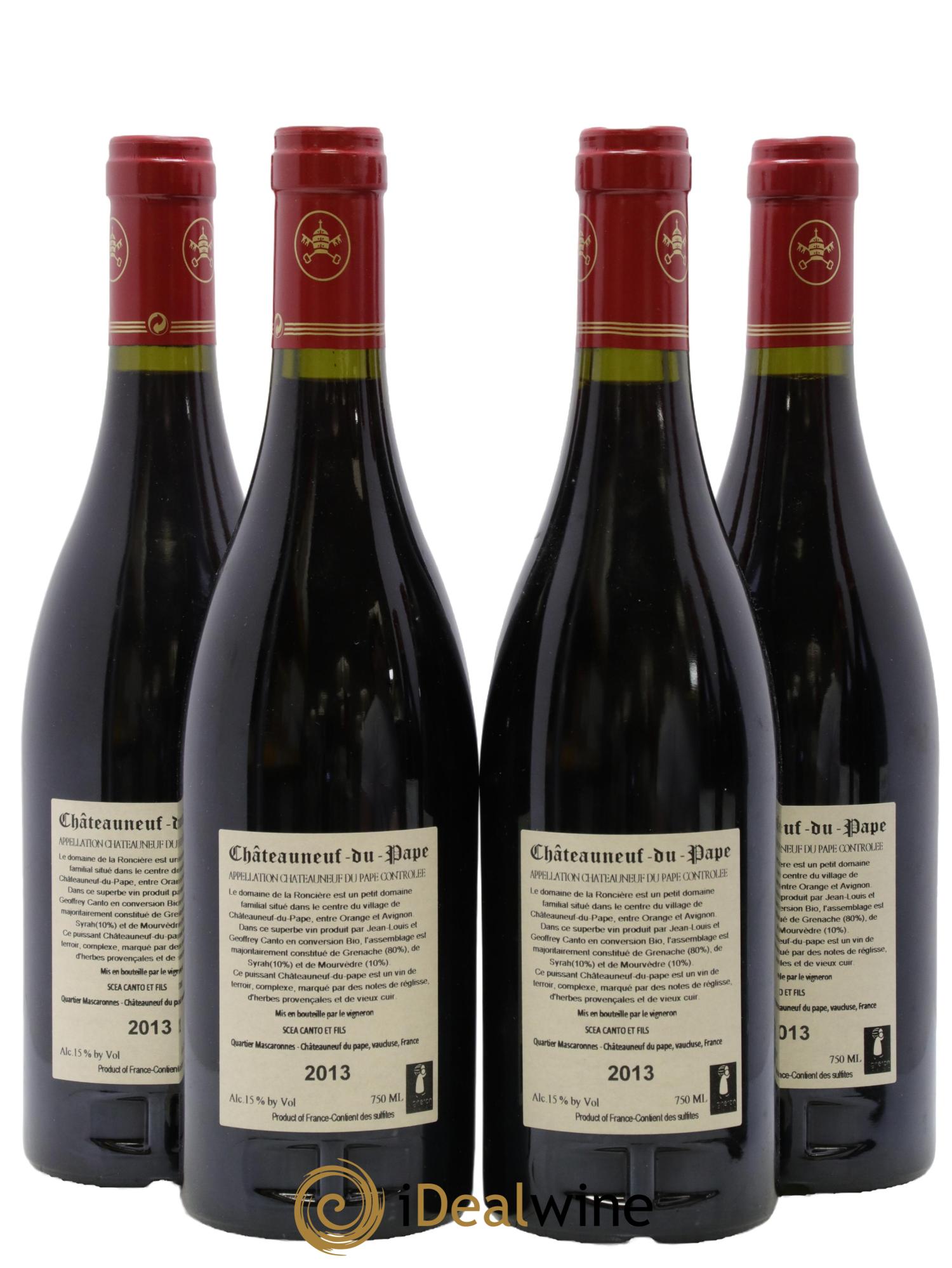 Châteauneuf-du-Pape Domaine de la Roncière 2013 - Lot de 4 bouteilles - 1
