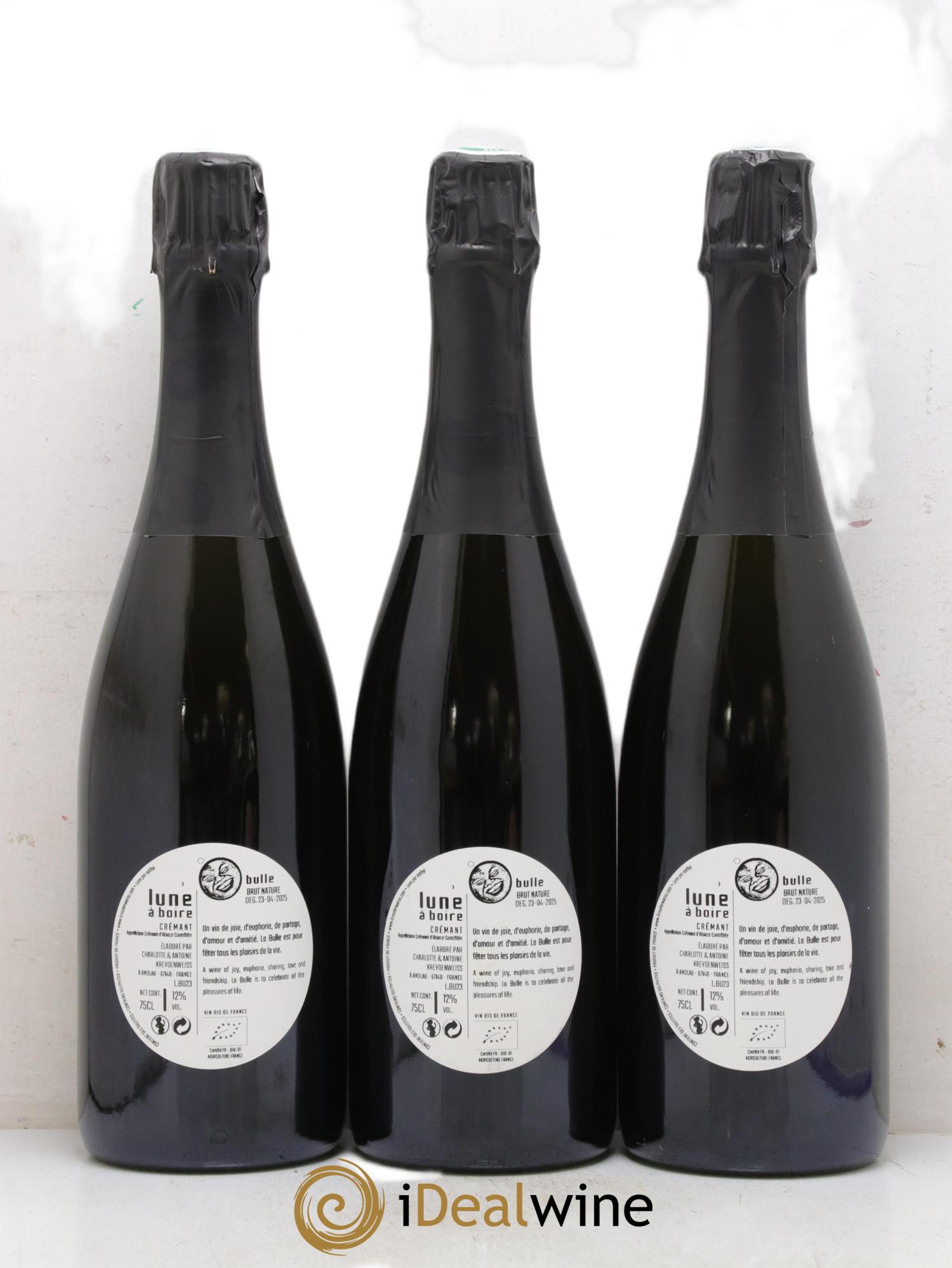 Crémant d'Alsace Lune à boire Marc Kreydenweiss - Lot of 3 bottles - 1