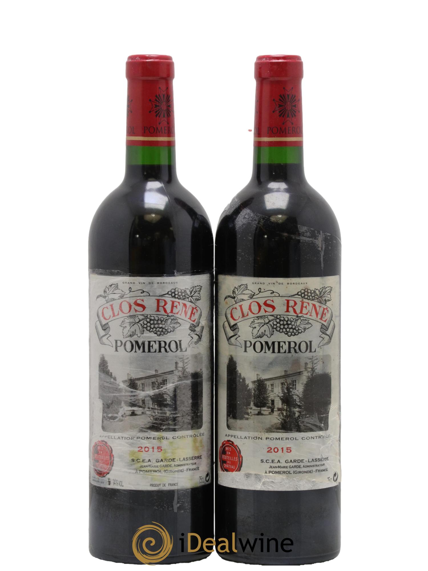 Clos René 2015 - Lot of 2 bottles - 0