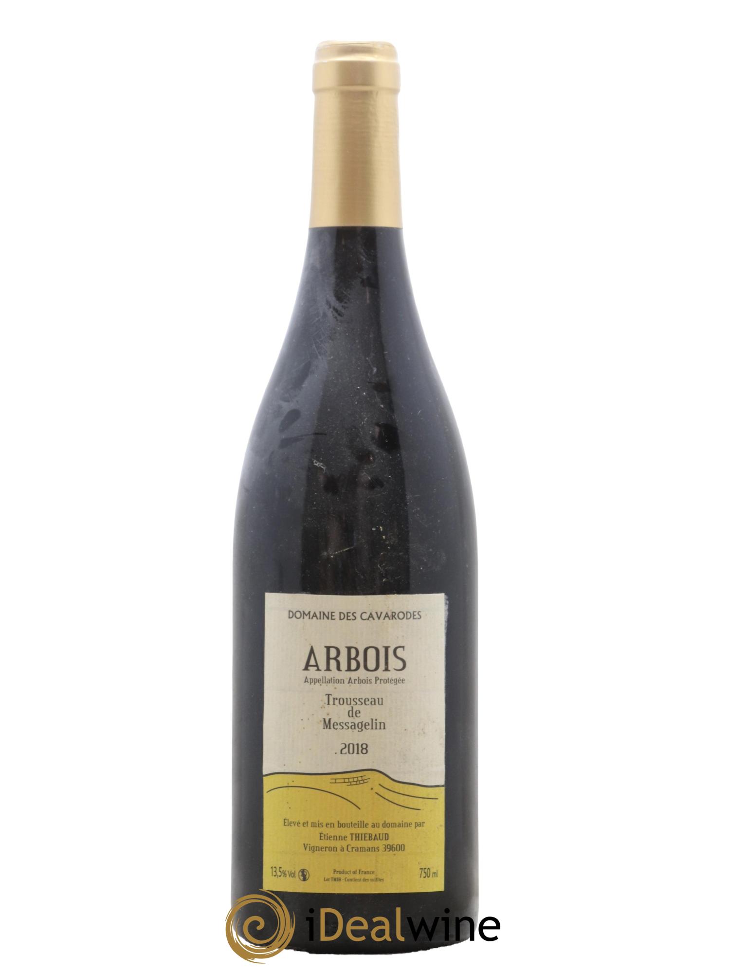 Arbois Trousseau de Messagelin Cavarodes (Domaine des) - Etienne Thiébaud 2018 - Lot de 1 bouteille - 0