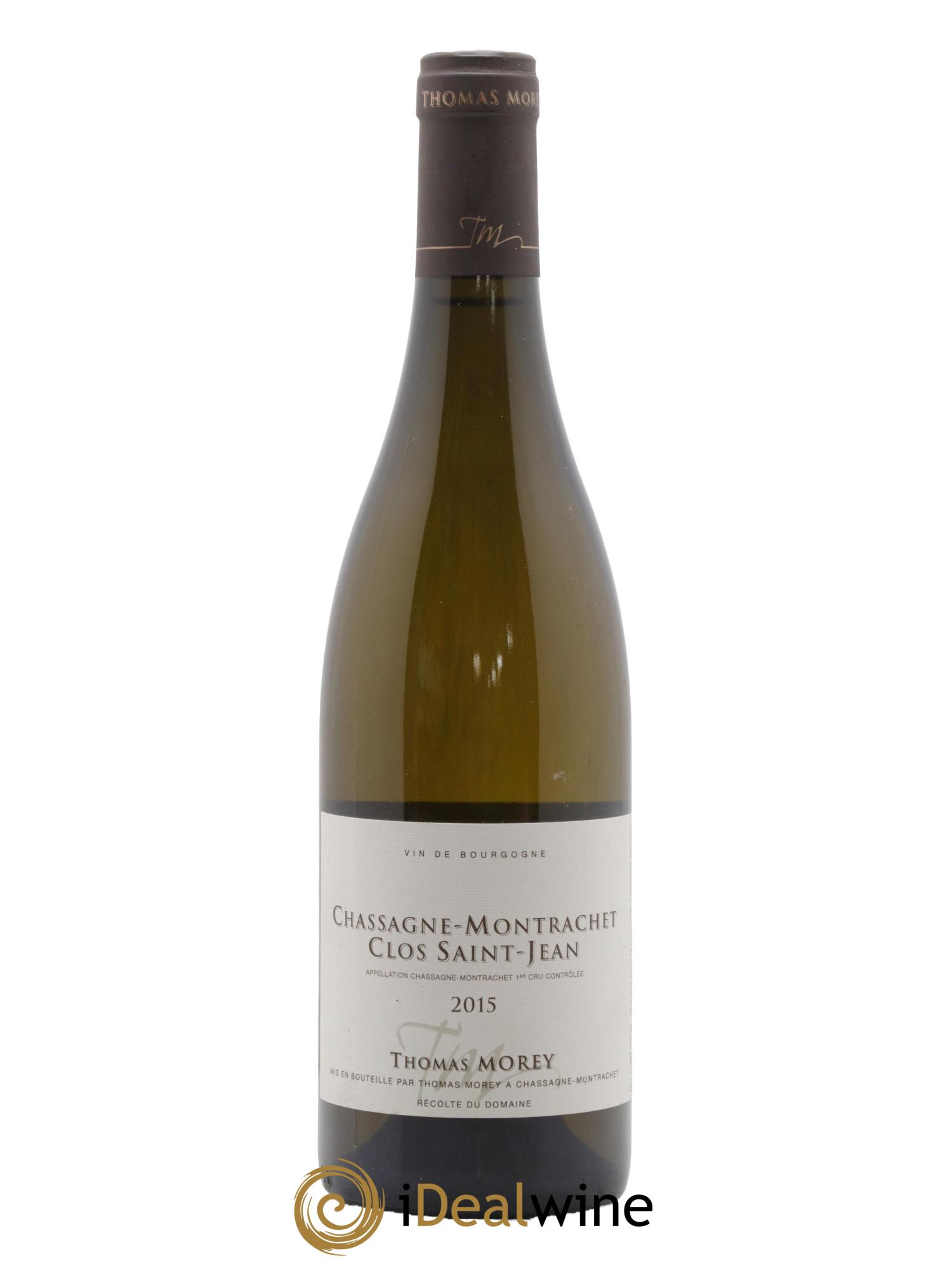 Chassagne-Montrachet 1er Cru Clos Saint-Jean Thomas Morey 2015 - Lot de 1 bouteille - 0