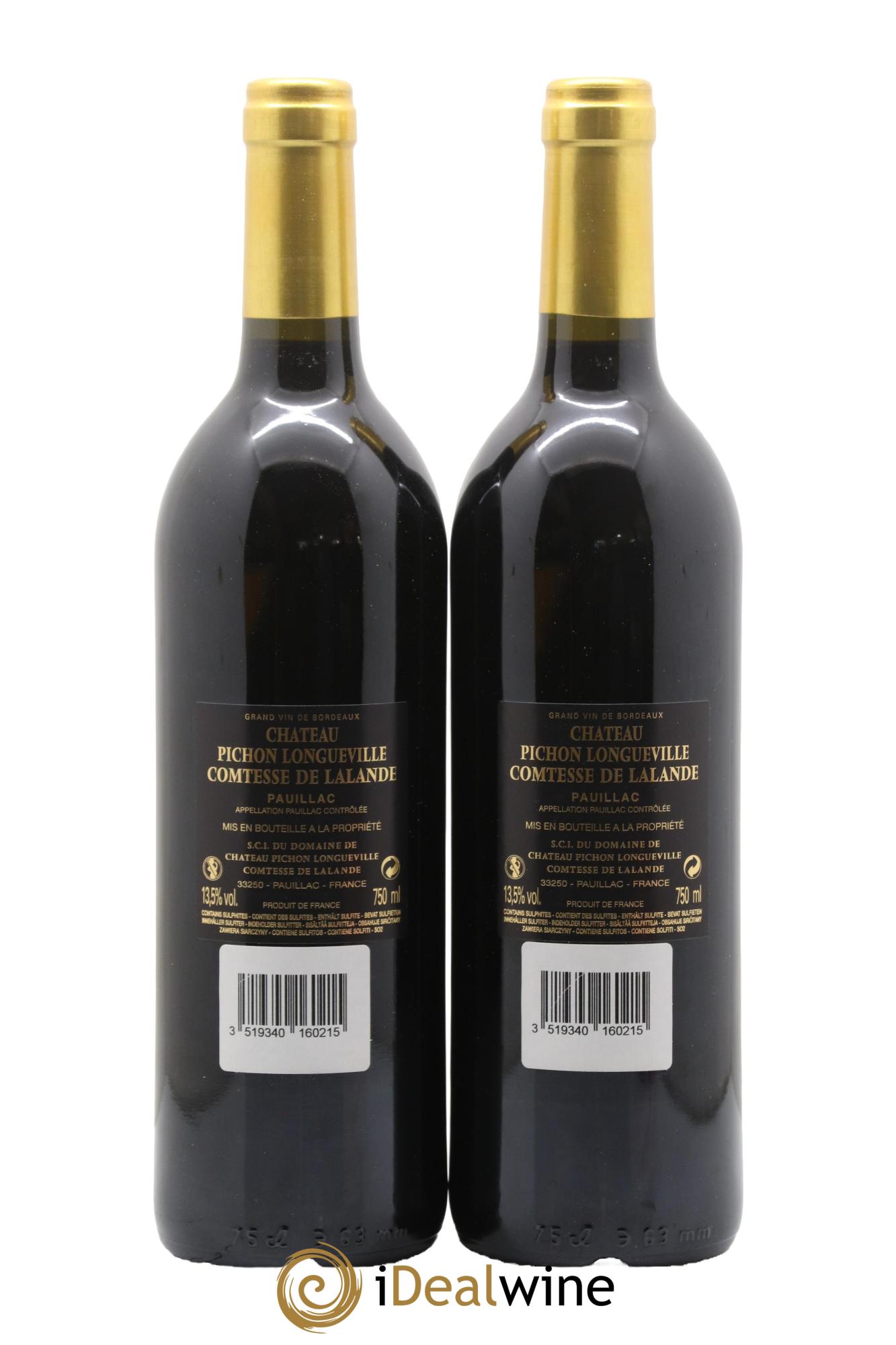 Château Pichon Longueville Comtesse de Lalande 2ème Grand Cru Classé 2016 - Lotto di 2 bottiglie - 1
