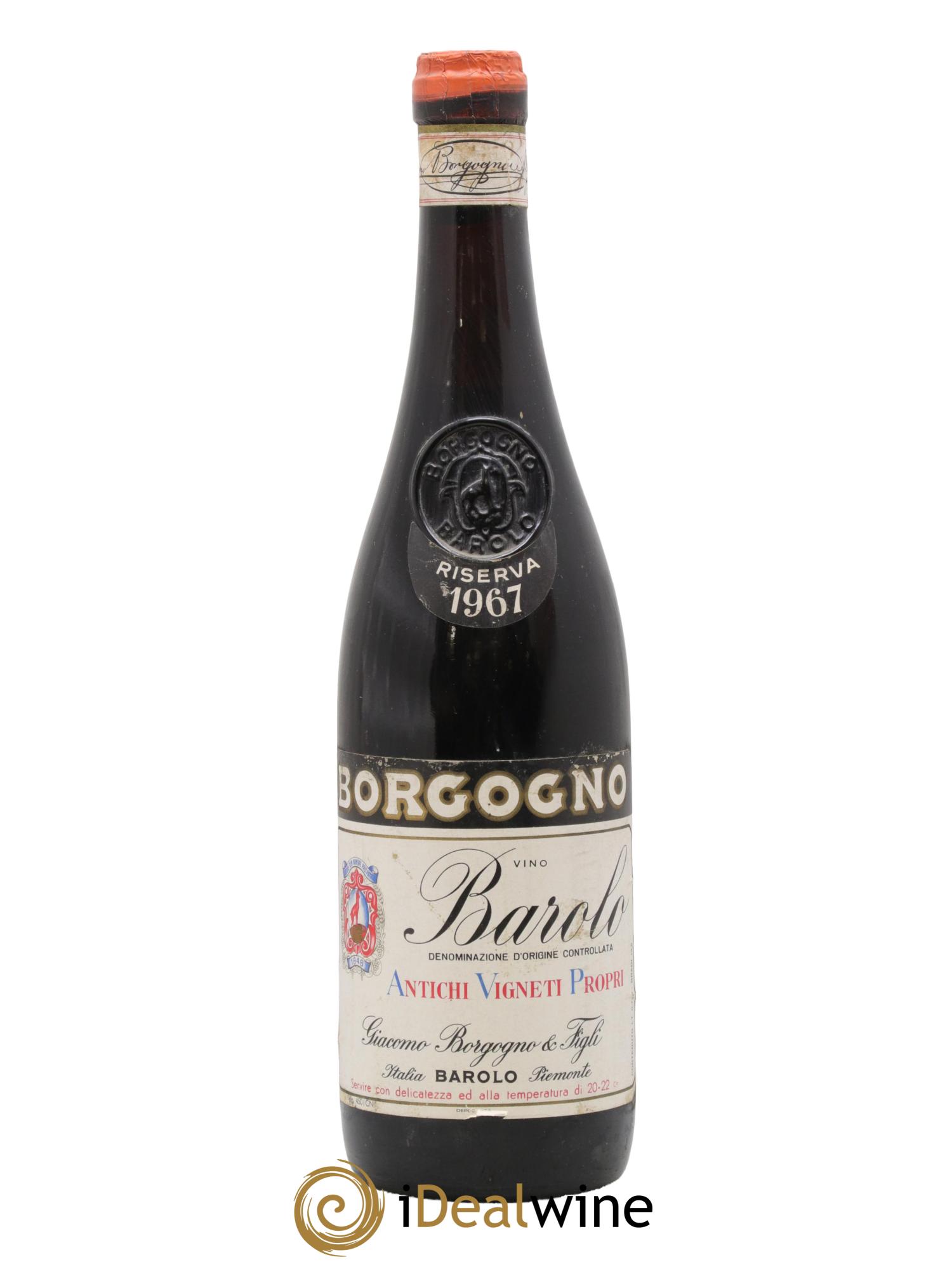 Barolo DOCG Riserva Giacomo Borgogno 1967 - Lot de 1 bouteille - 0