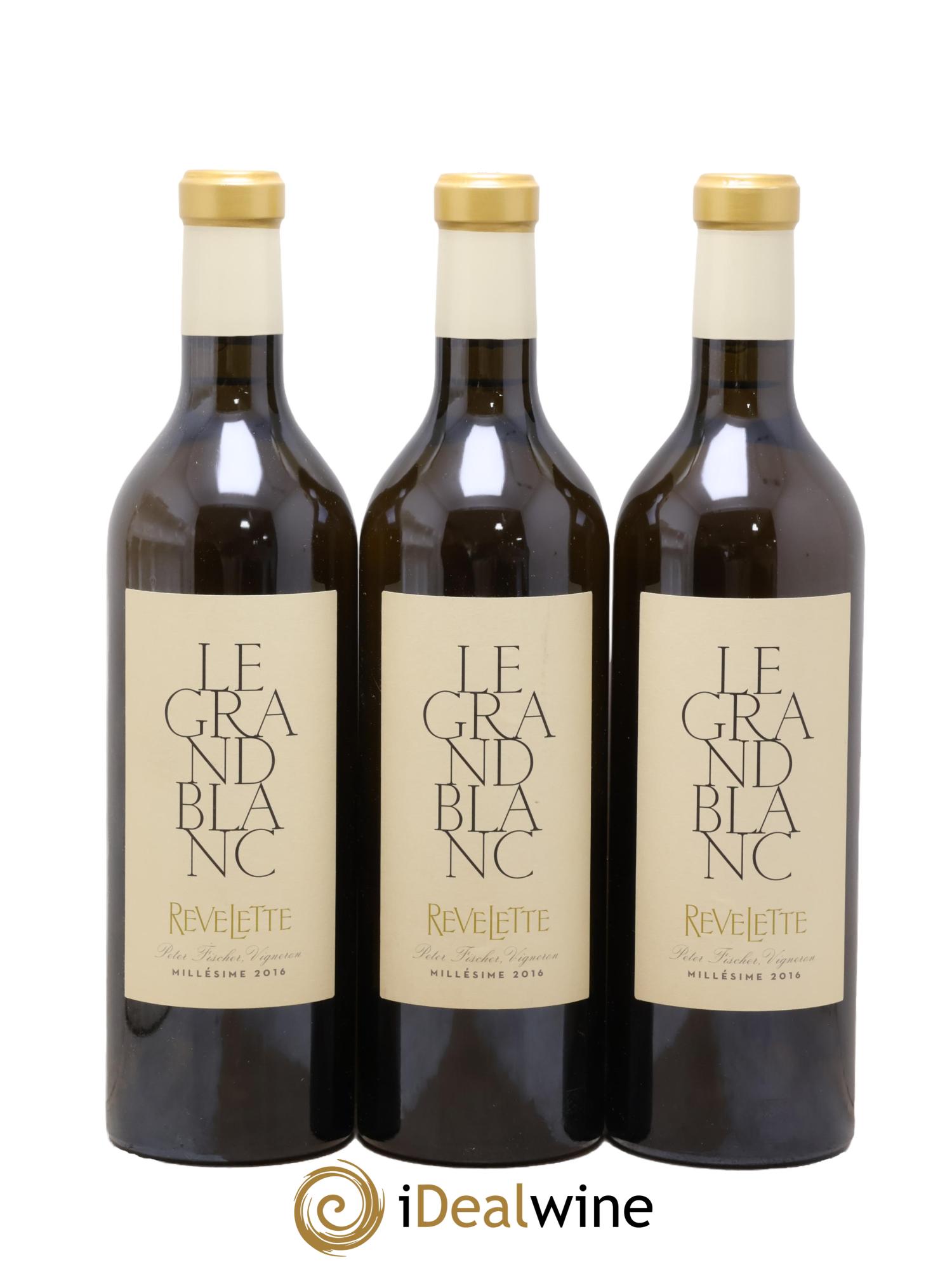 Méditerranée Château Revelette Le Grand Blanc Sandra & Peter Fischer 2016 - Lot de 3 bouteilles - 0