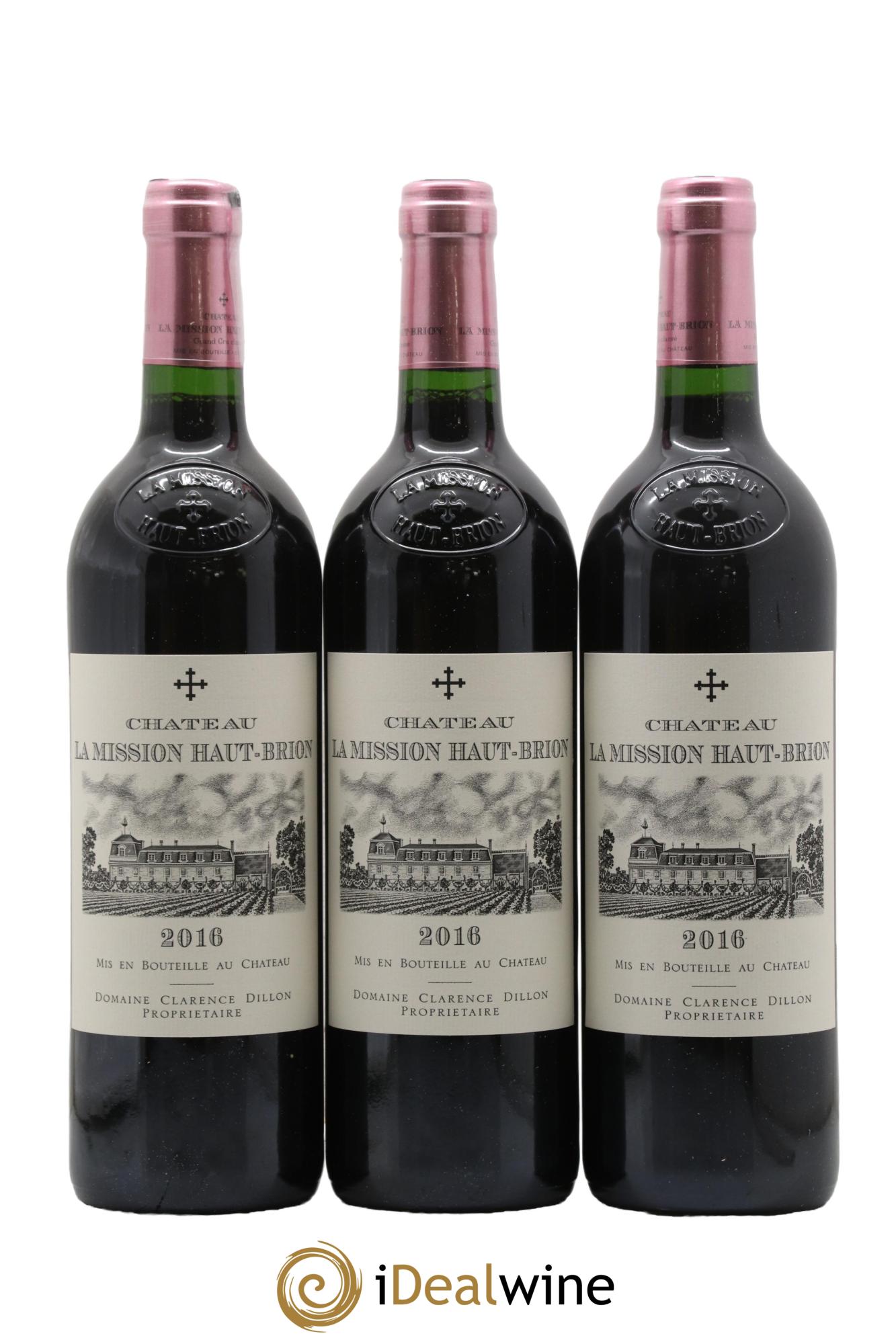 Château la Mission Haut-Brion Cru Classé de Graves 2016 - Lot of 3 bottles - 0