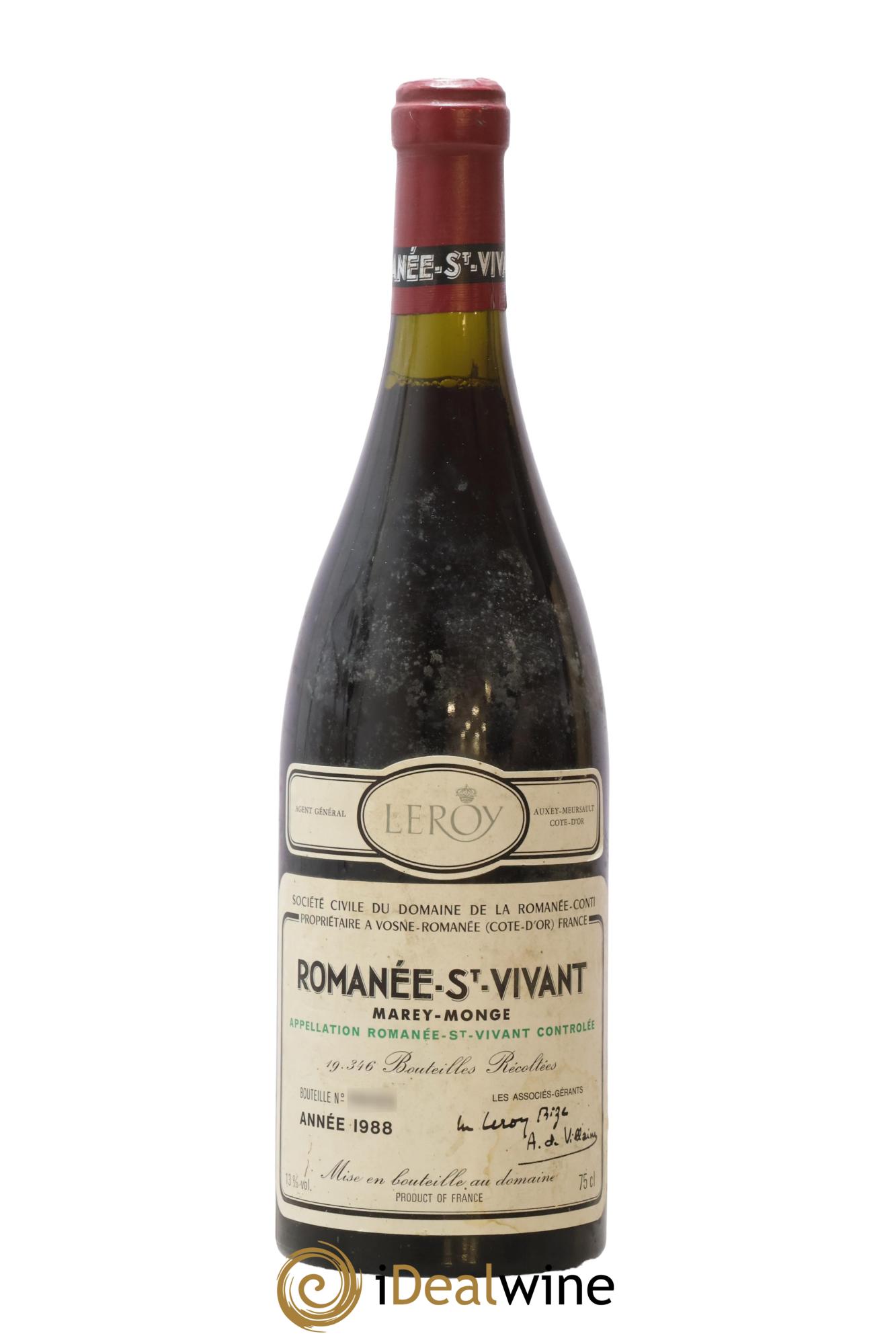 Romanée-Saint-Vivant Grand Cru Domaine de la Romanée-Conti 1988 - Lot of 1 bottle - 0