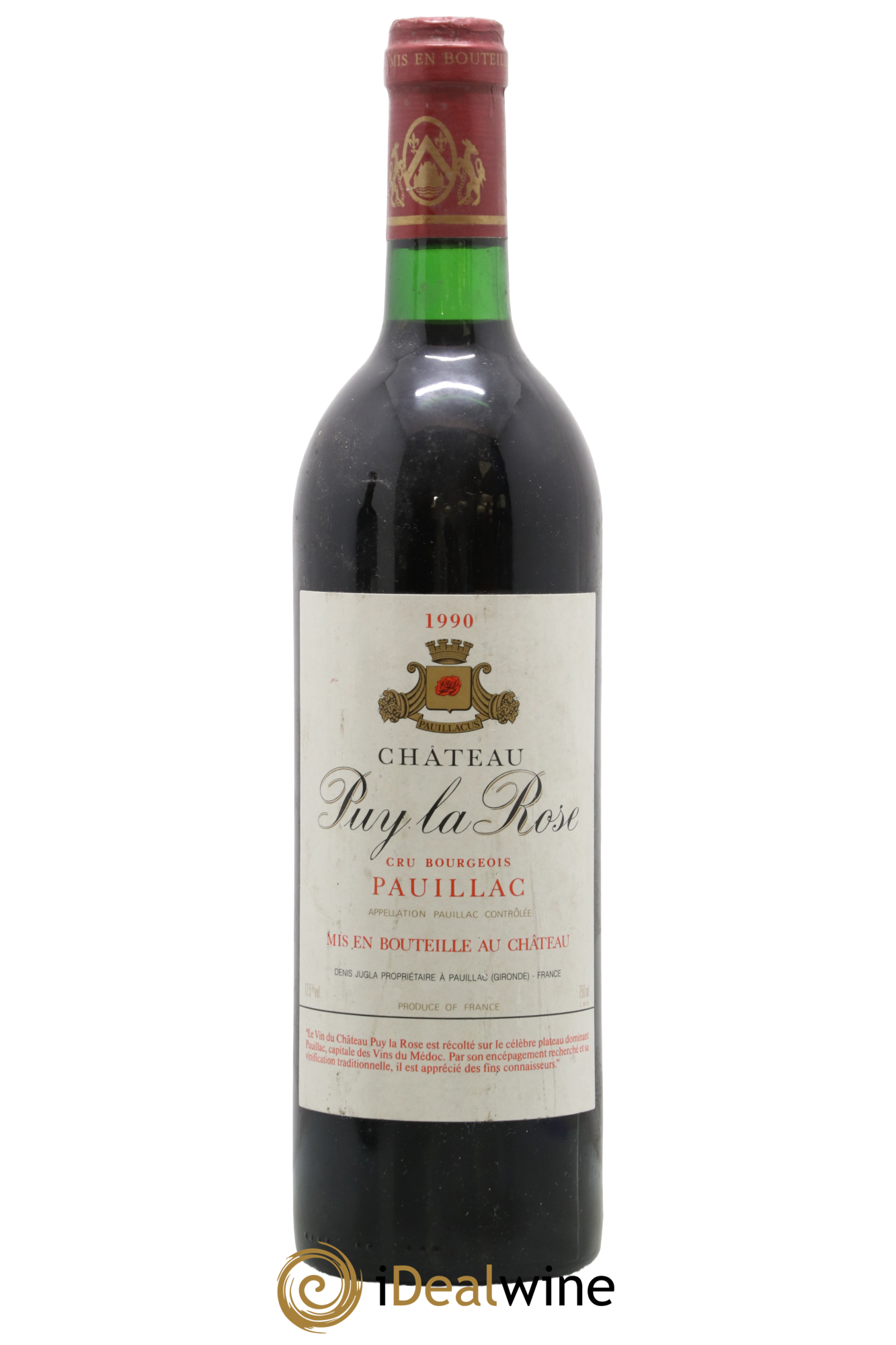 Pauillac Puy La Rose 1990 - Lot de 1 bouteille - 0