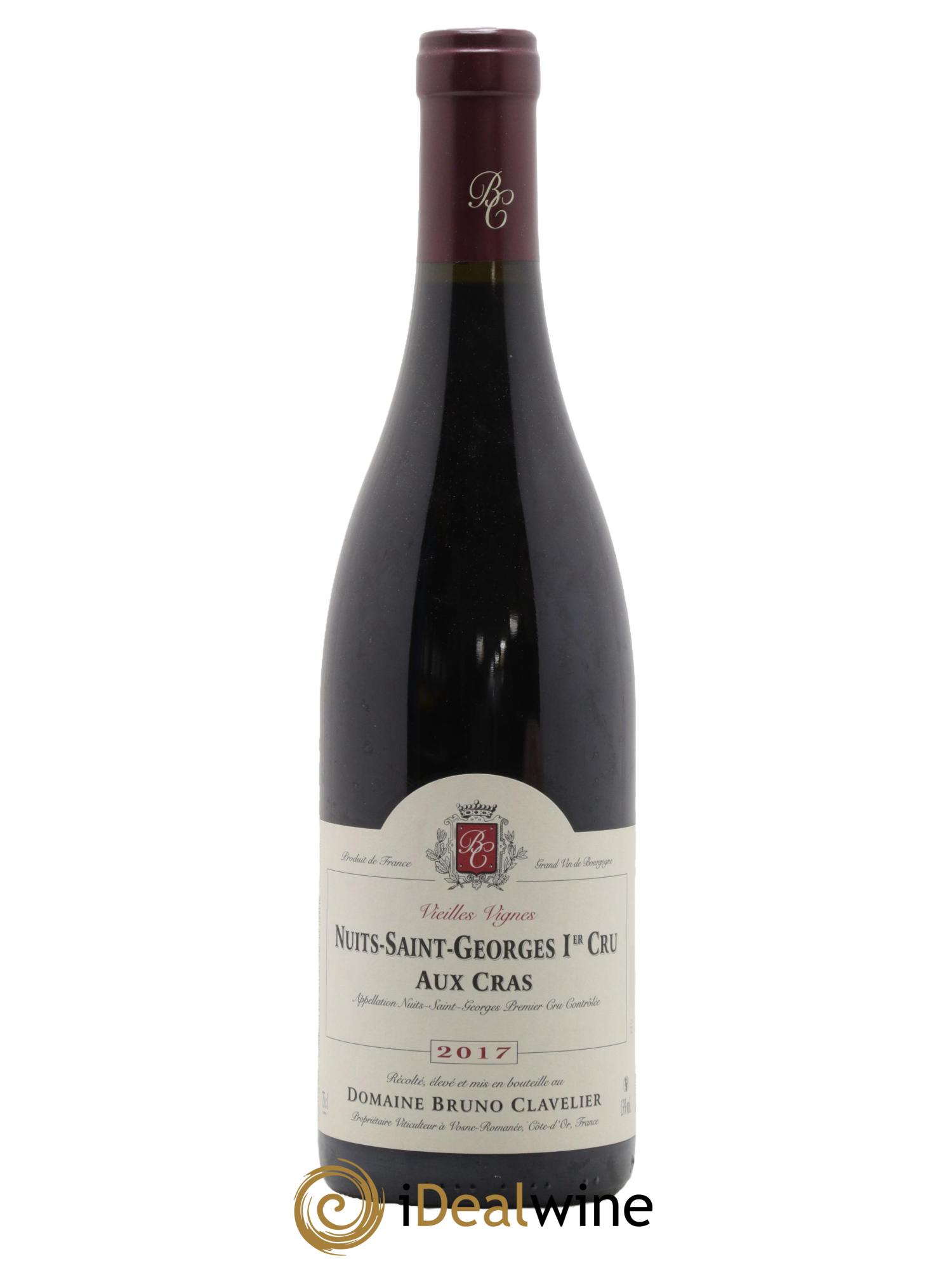Nuits-Saint-Georges 1er Cru Aux Cras Vieilles Vignes Bruno Clavelier 2017 - Lot de 1 bouteille - 0