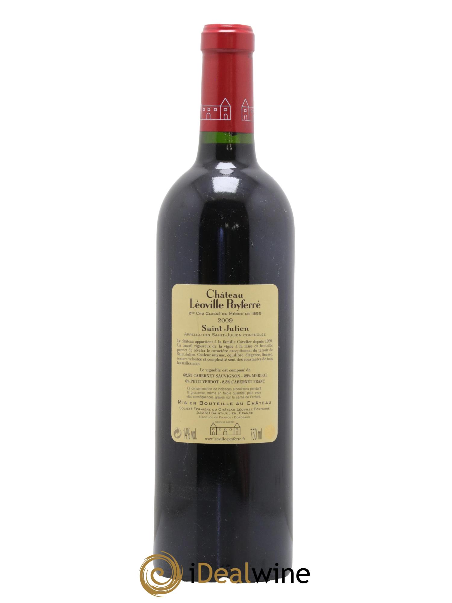 Château Léoville Poyferré 2ème Grand Cru Classé 2009 - Lot de 1 bouteille - 1