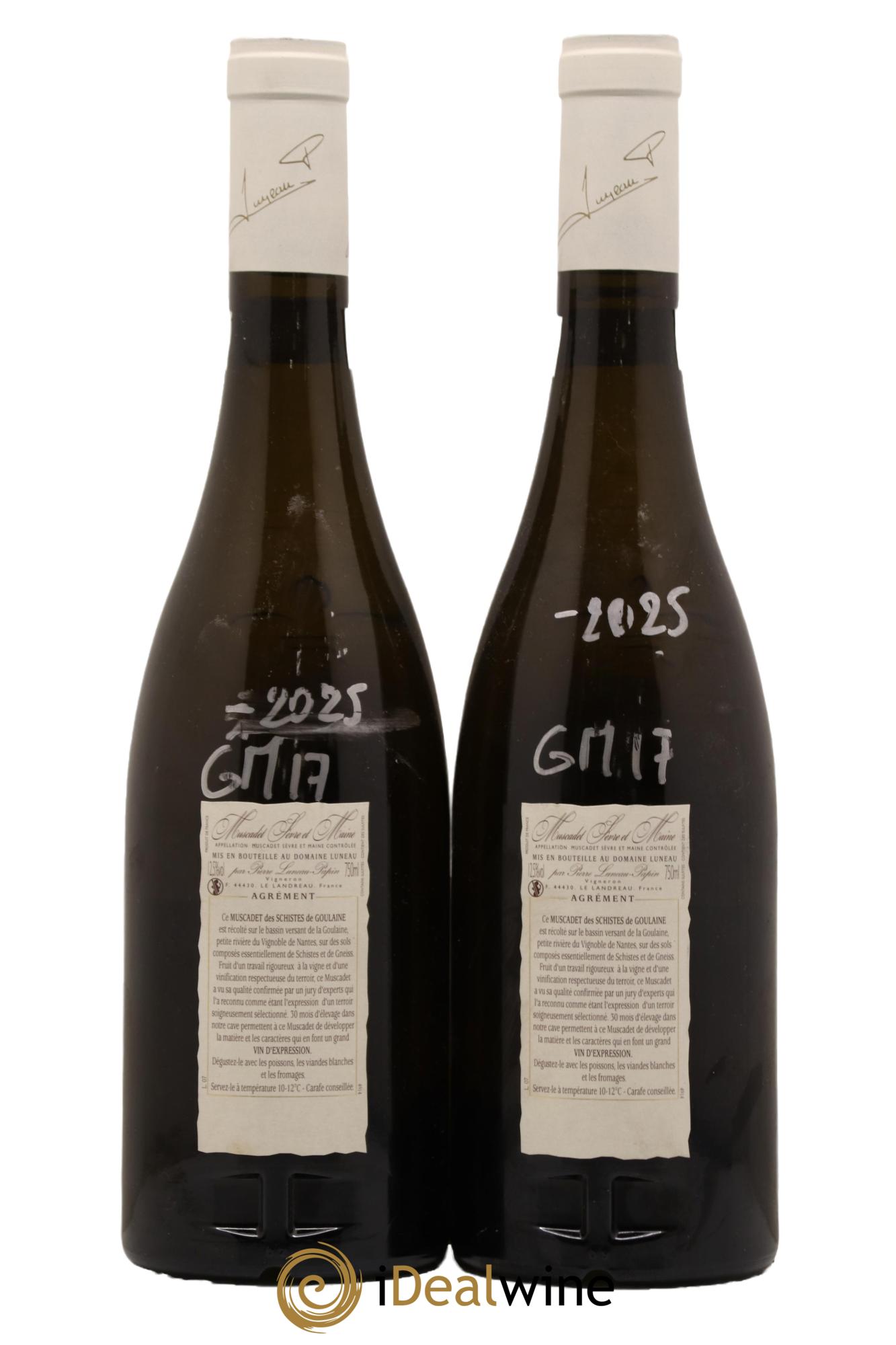 Muscadet-Sèvre-et-Maine Cru Goulaine Excelsior Luneau-Papin 2007 - Lot de 2 bouteilles - 1