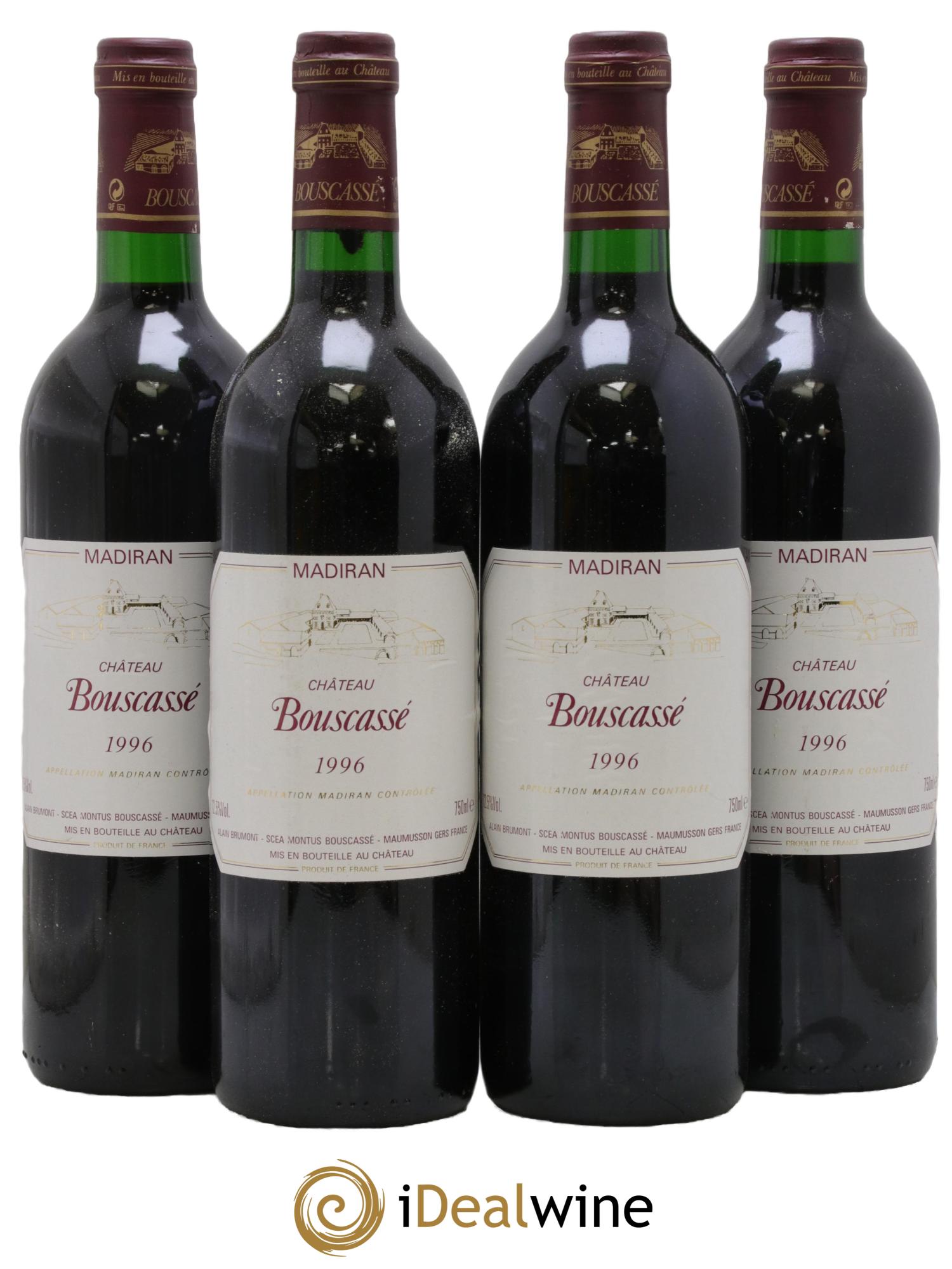 Madiran Château Bouscassé Alain Brumont  1996 - Lot of 4 bottles - 0