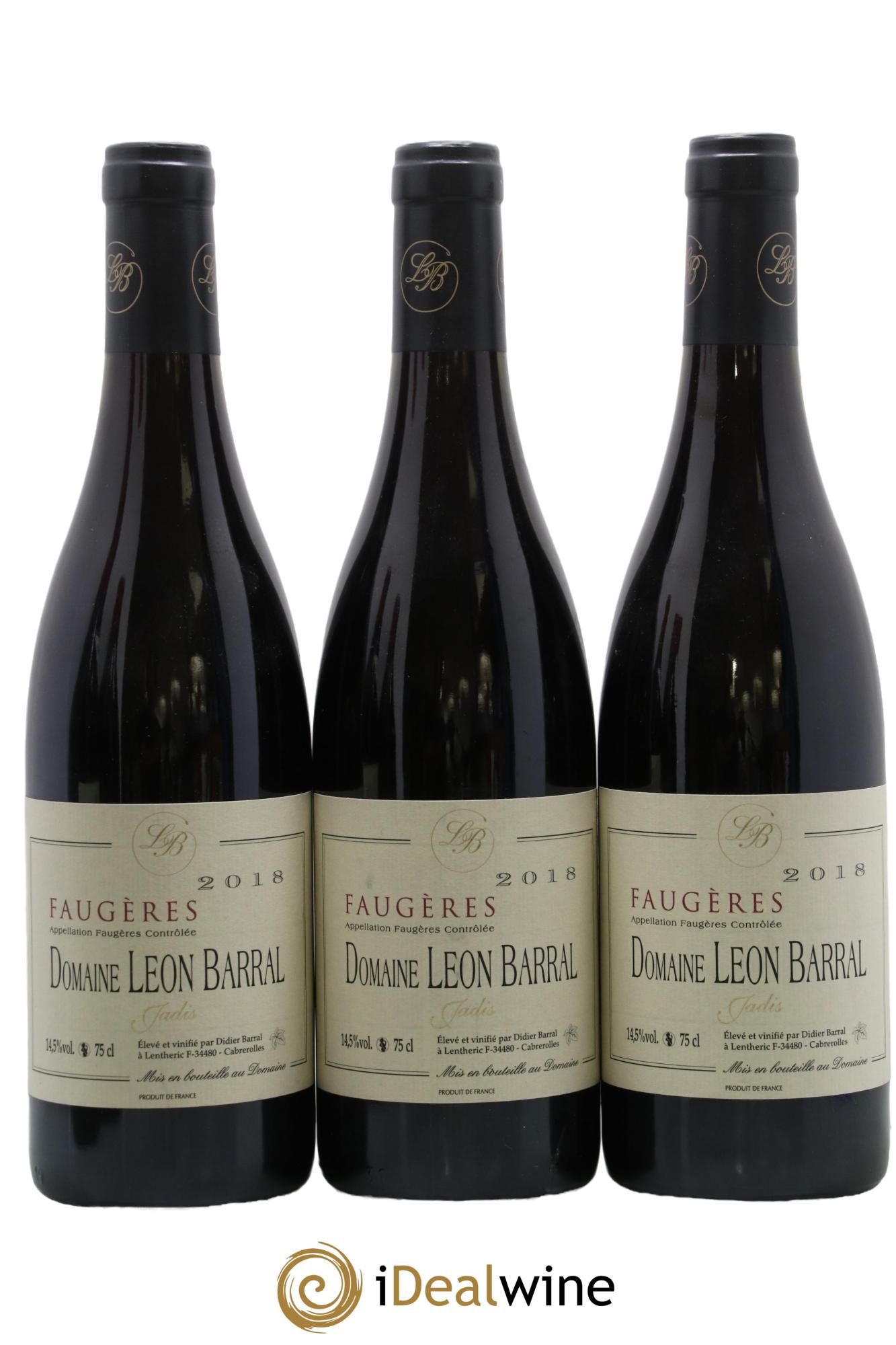 Faugères Jadis Domaine Léon Barral 2018 - Posten von 3 Flaschen - 0