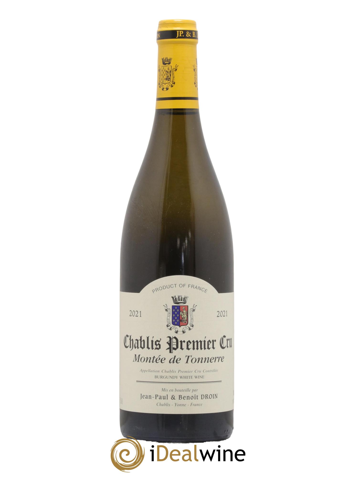 Chablis 1er Cru Montée de Tonnerre Jean-Paul & Benoît Droin (Domaine) 2021 - Lot de 1 bouteille - 0