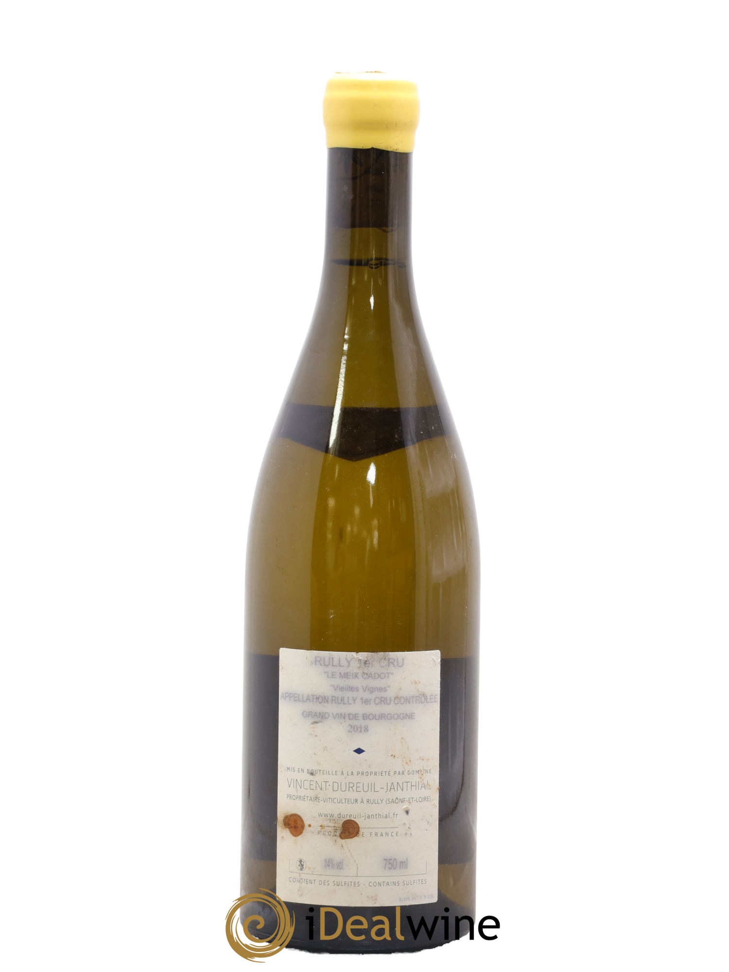 Rully 1er Cru Le Meix Cadot Vieilles Vignes Vincent Dureuil-Janthial 2018 - Lot de 1 bouteille - 1