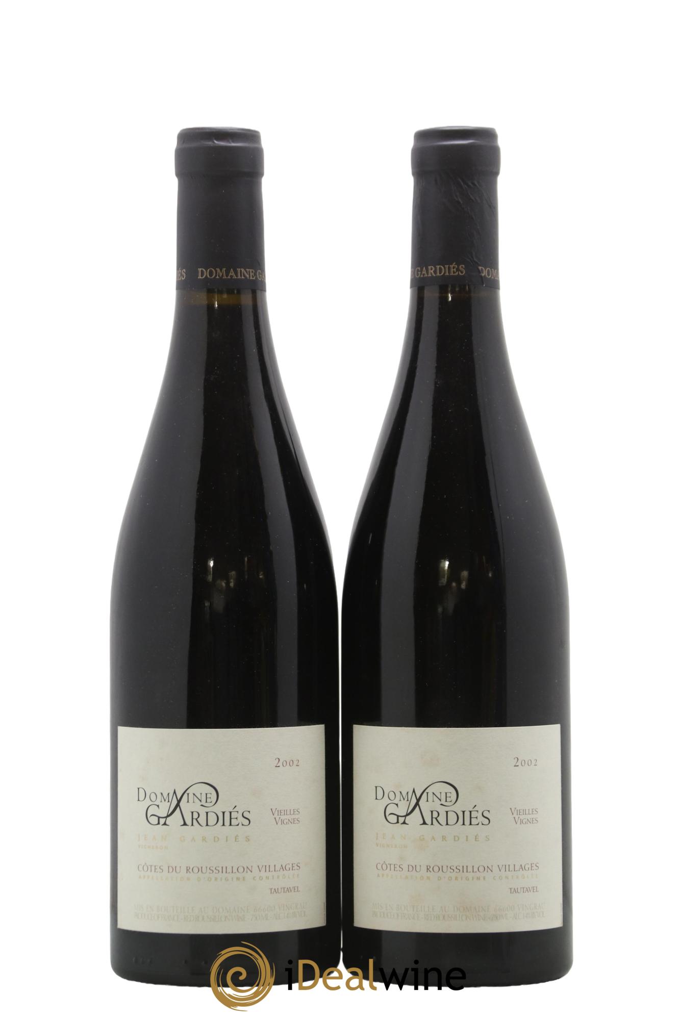 Côtes du Roussillon Villages Vieilles Vignes Tautavel Gardiés 2002 - Lot de 2 bouteilles - 0
