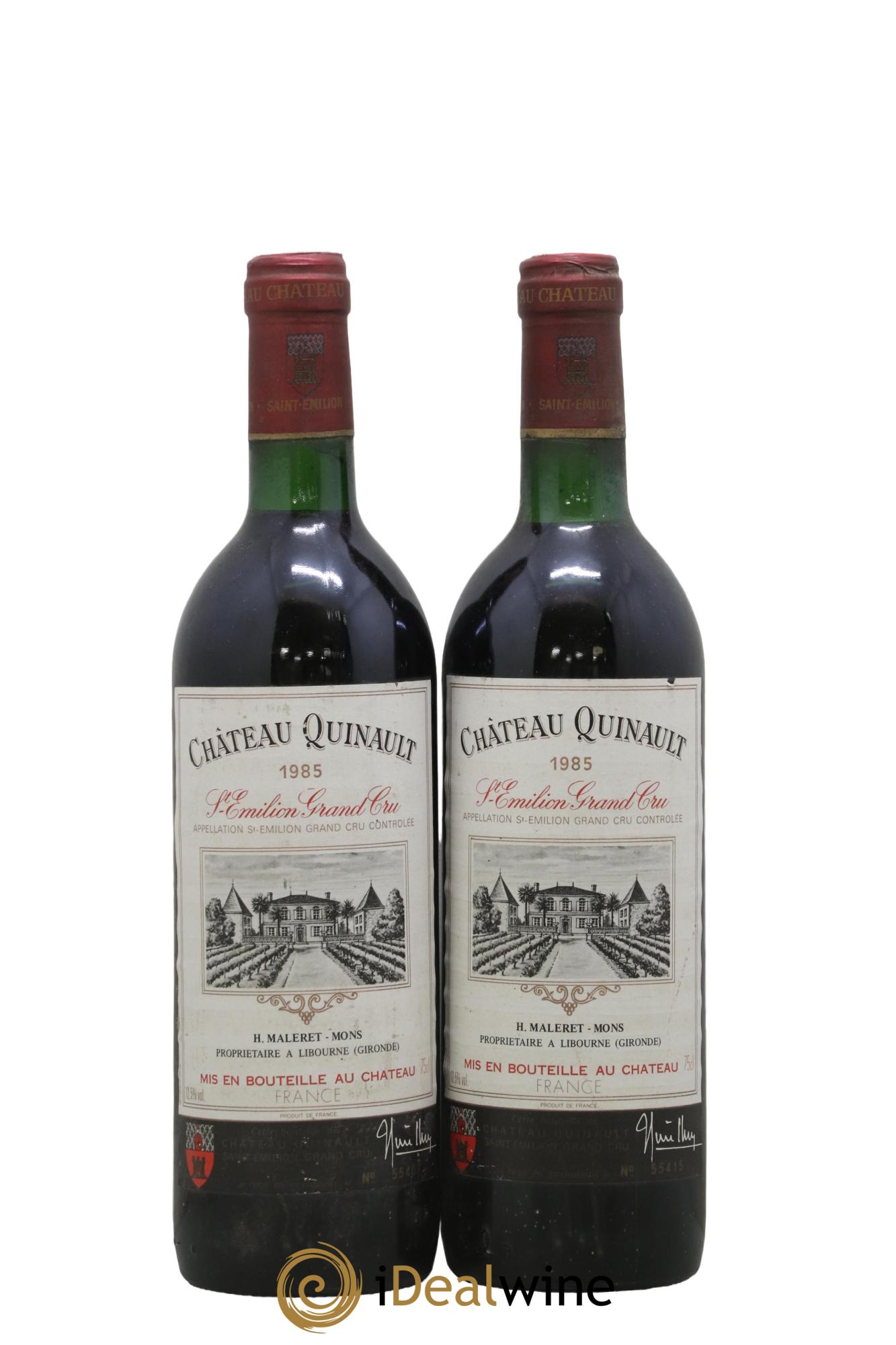 Château Quinault L'Enclos 1985 - Lot de 2 bouteilles - 0