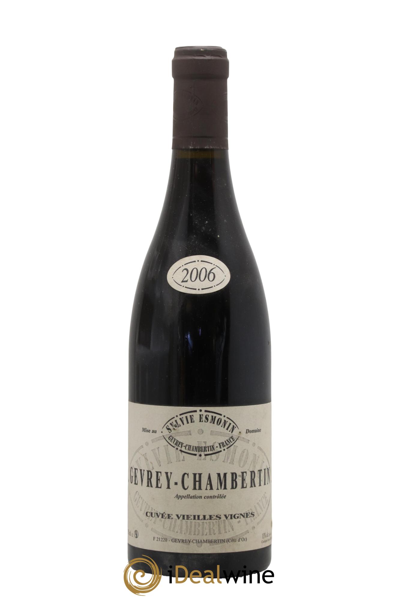 Gevrey-Chambertin Vieilles Vignes Sylvie Esmonin 2006 - Lot de 1 bouteille - 0