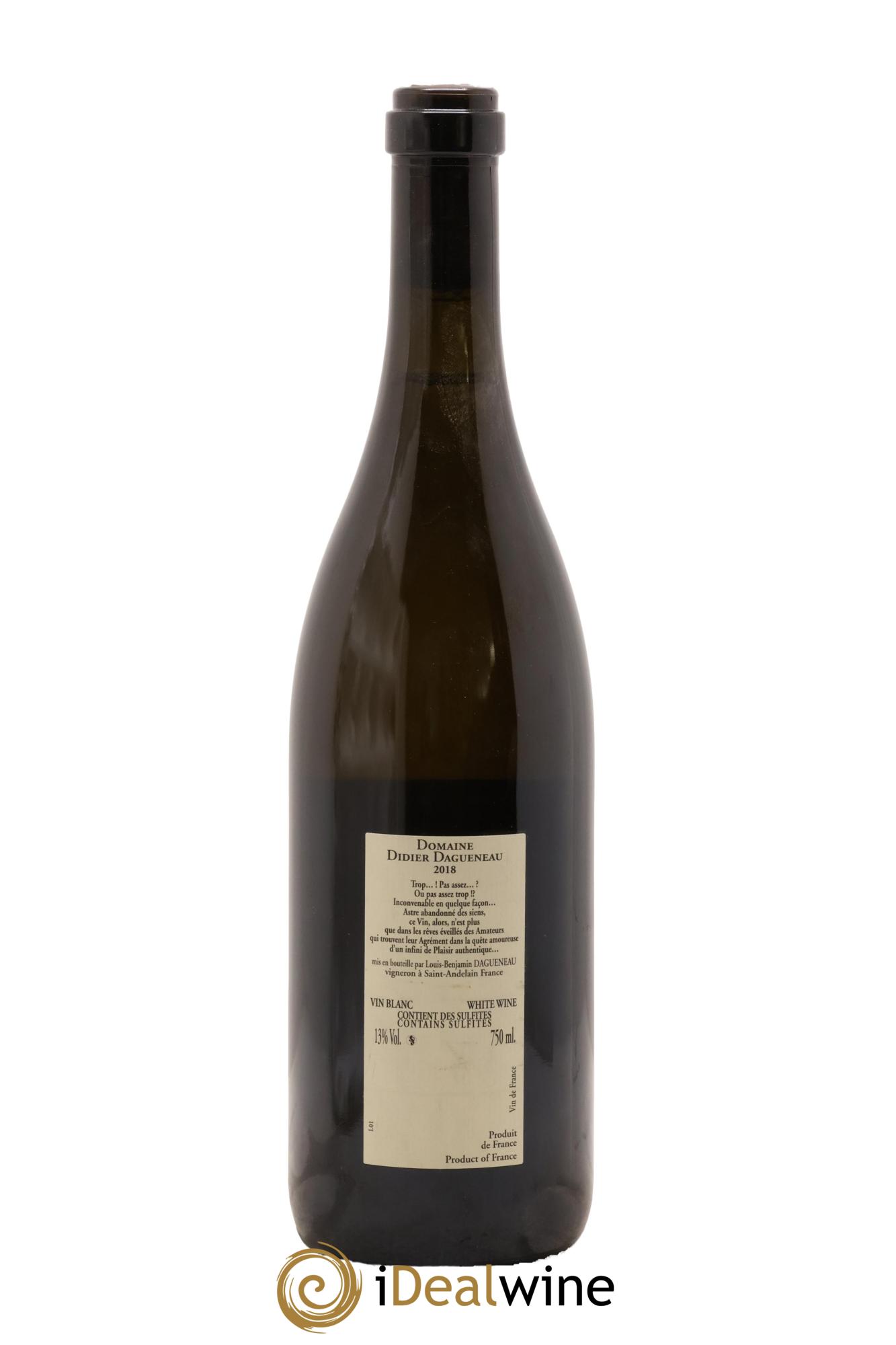 Vin de France Blanc Etc Dagueneau (Domaine Didier - Louis-Benjamin) 2018 - Lot de 1 bouteille - 1