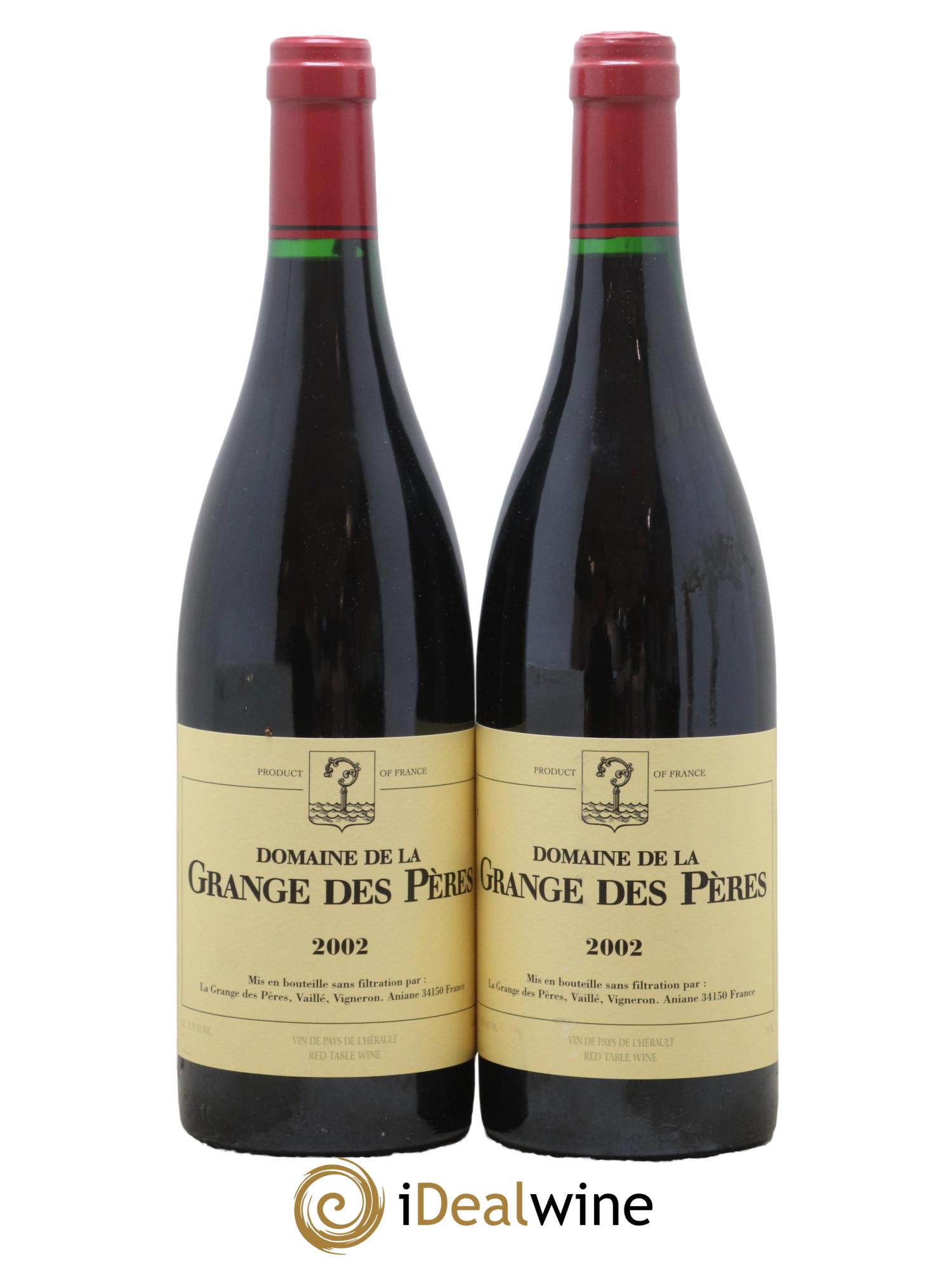 Pays d'Hérault Grange des Pères Laurent Vaillé 2002 - Lot de 2 bouteilles - 0