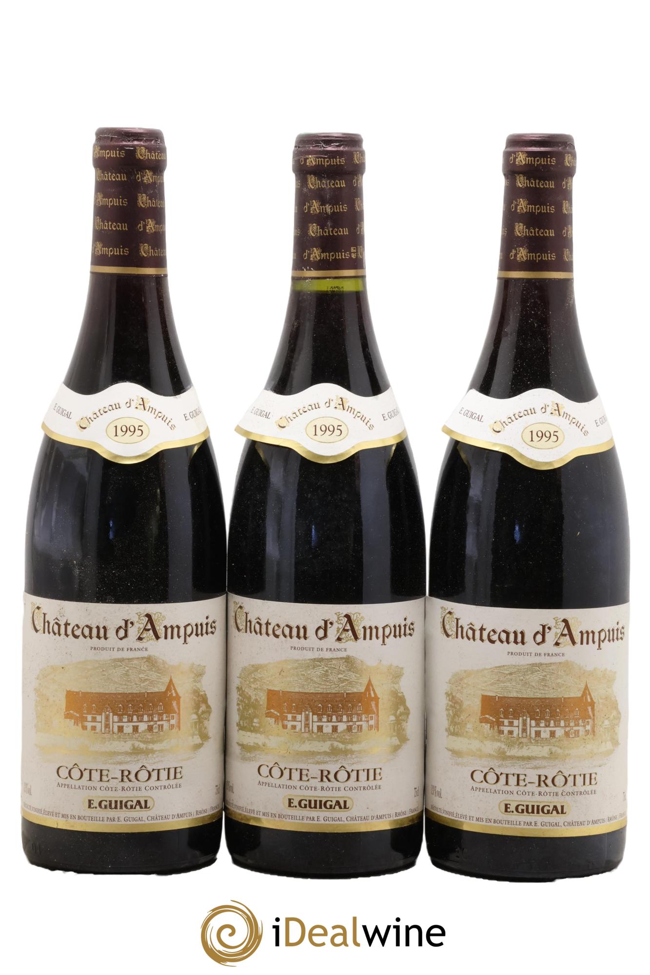 Côte-Rôtie Château d'Ampuis Guigal 1995 - Lot of 3 bottles - 0