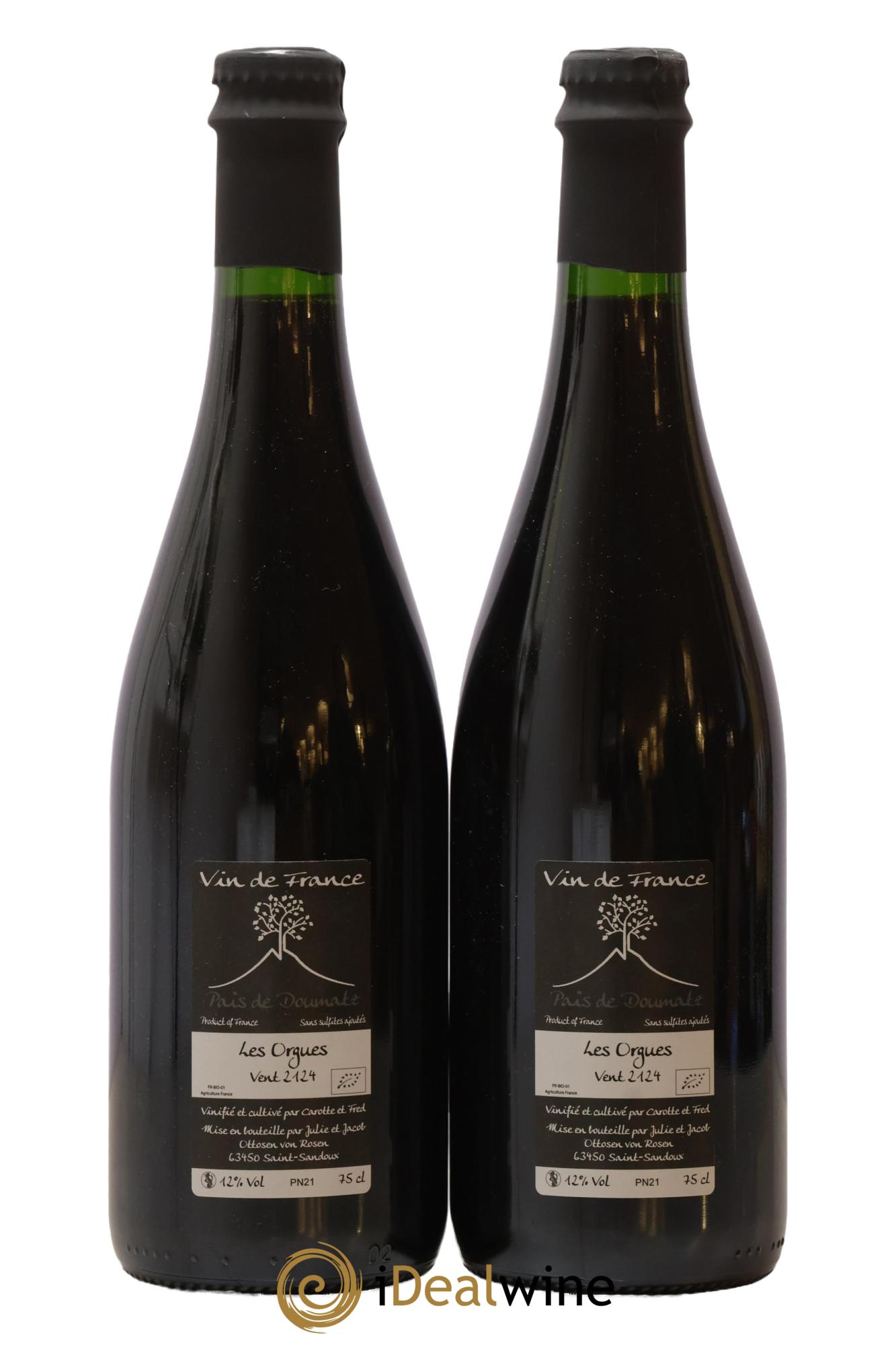 Vin de France Les Orgues Vignoble de l'Arbre Blanc 2021 - Lot de 2 bouteilles - 1