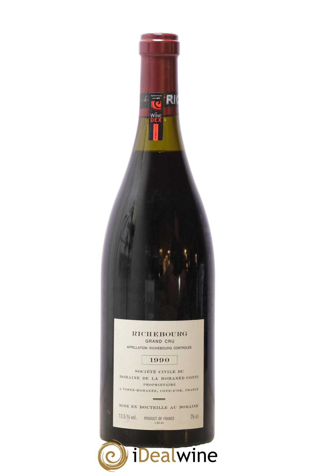 Richebourg Grand Cru Domaine de la Romanée-Conti 1990 - Lotto di 1 bottiglia - 1