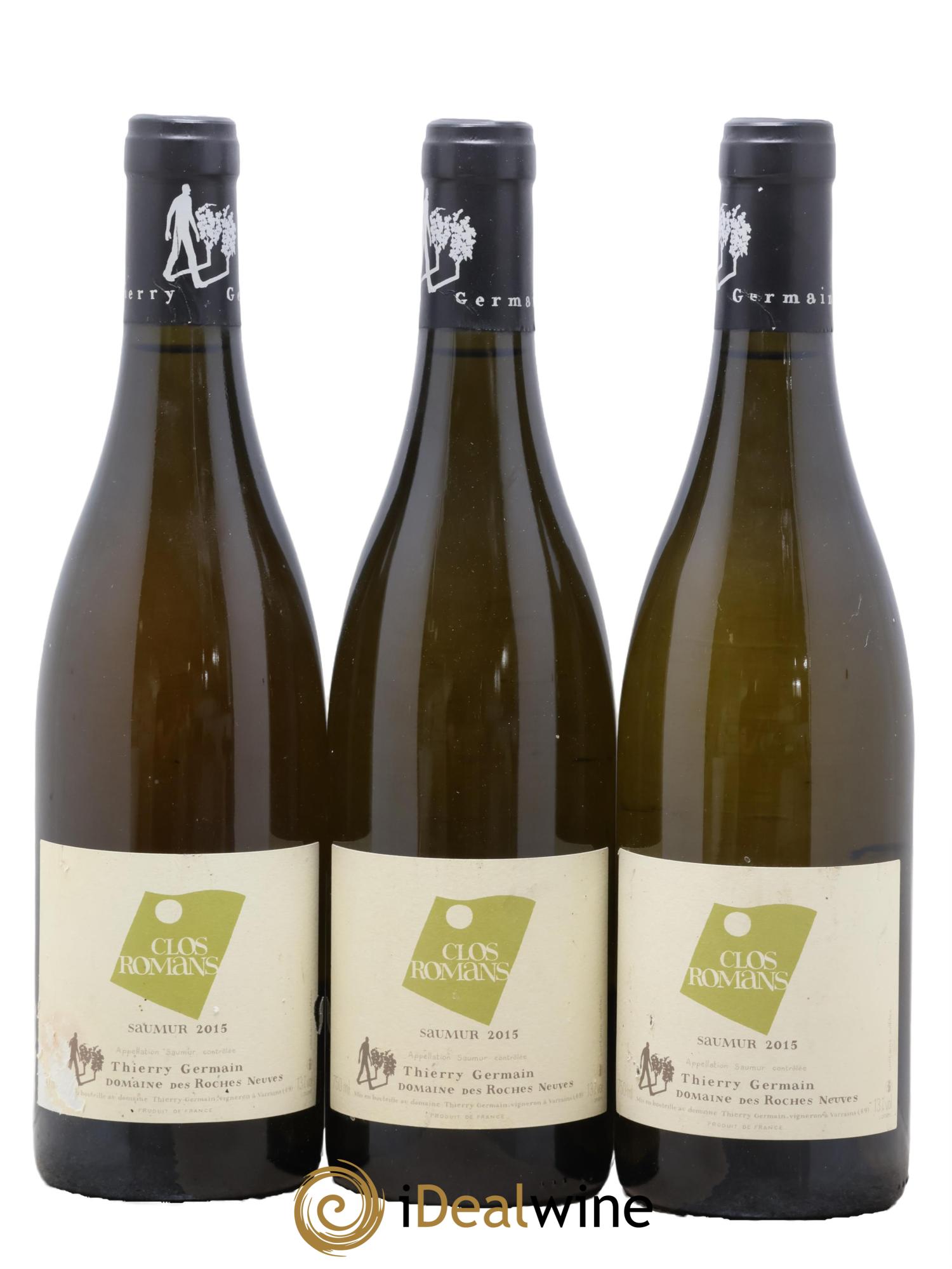 Saumur Clos Romans Domaine des Roches Neuves - Thierry Germain 2015 - Lotto di 3 bottiglie - 0