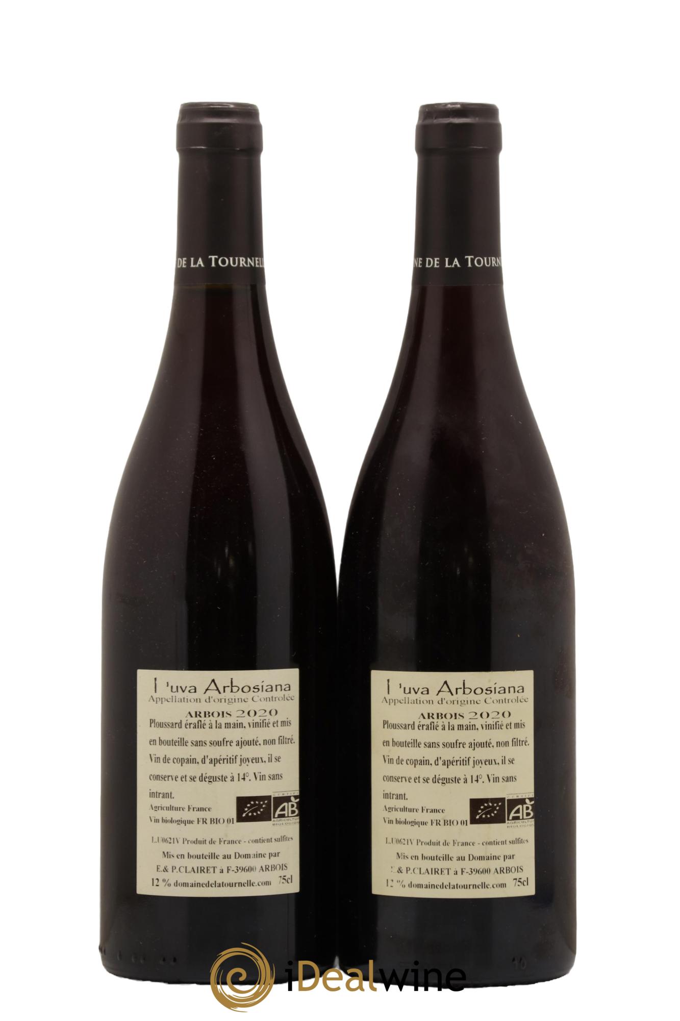 Arbois Uva Arbosiana Domaine de la Tournelle 2020 - Lot de 2 bouteilles - 1