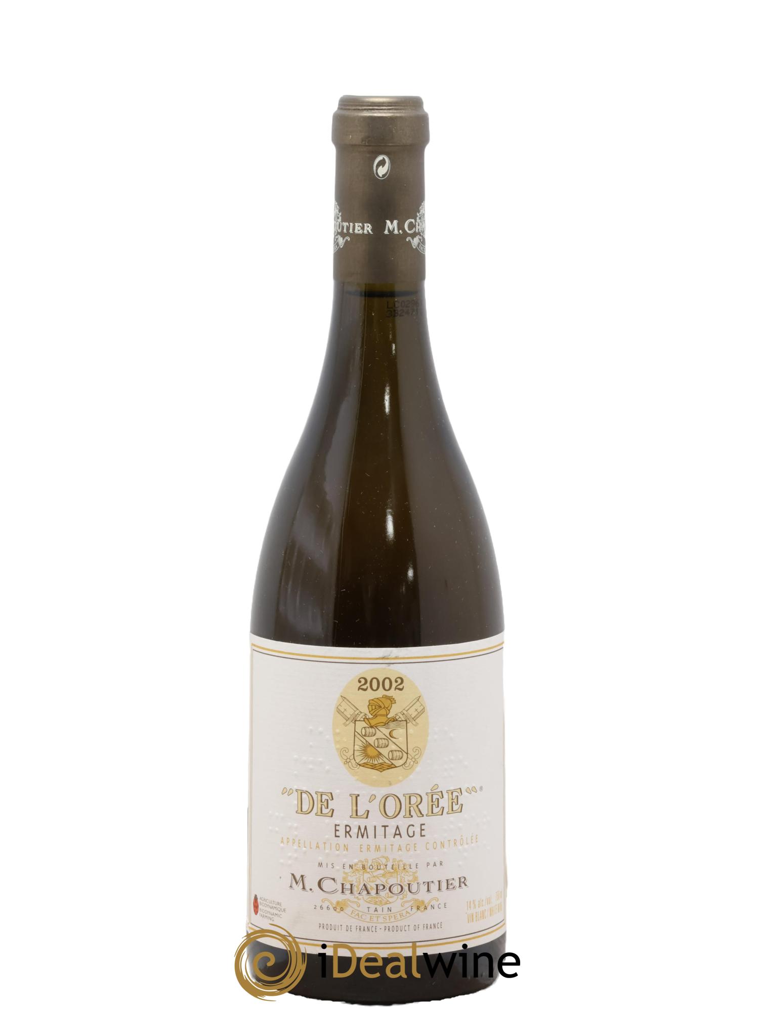 Hermitage Ermitage de l'Orée Chapoutier 2002 - Lot de 1 bouteille - 0