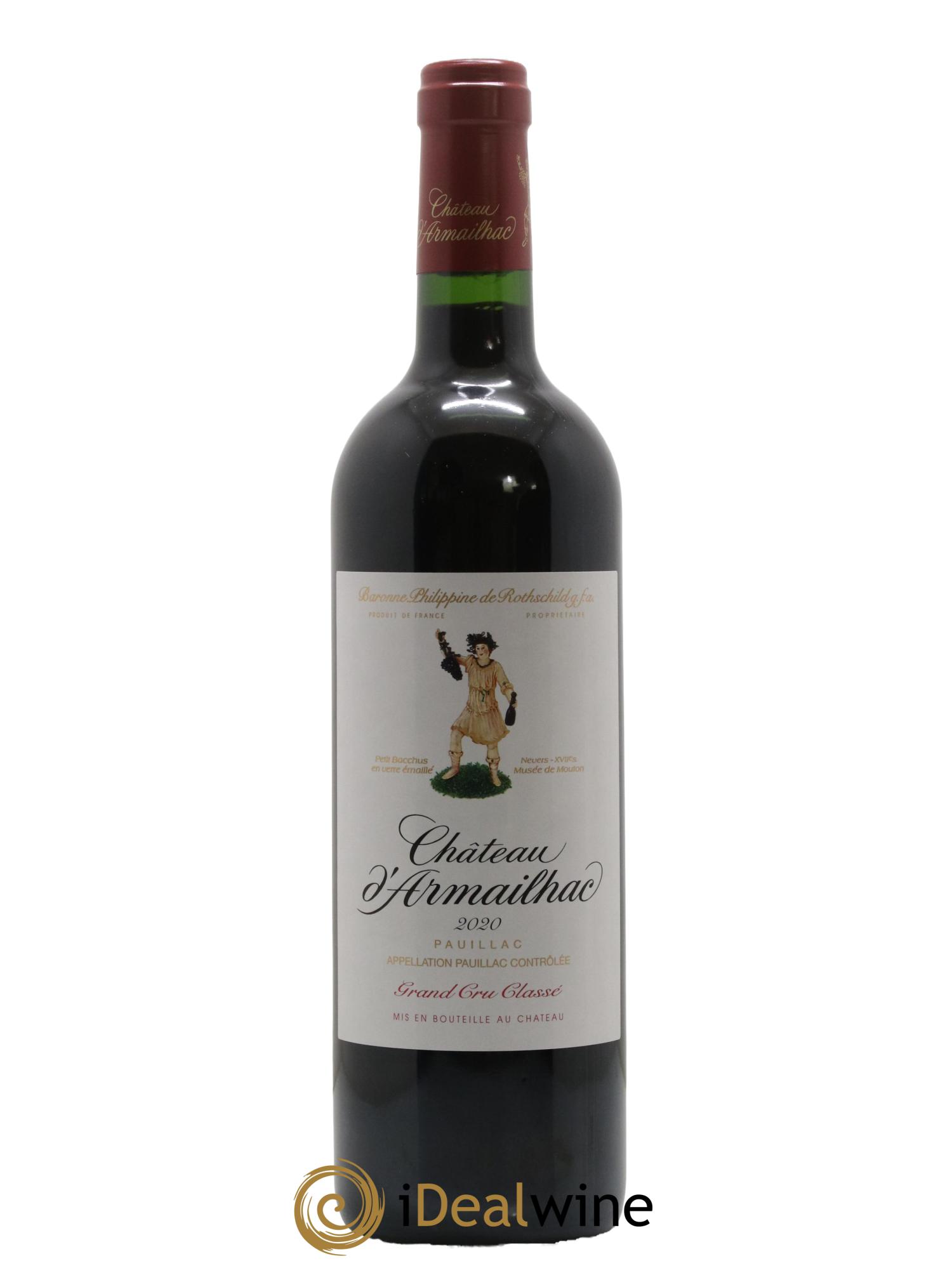 Château d' Armailhac - Mouton Baron(ne) Philippe 5ème Grand Cru Classé 2020 - Posten von 1 Flasche - 0