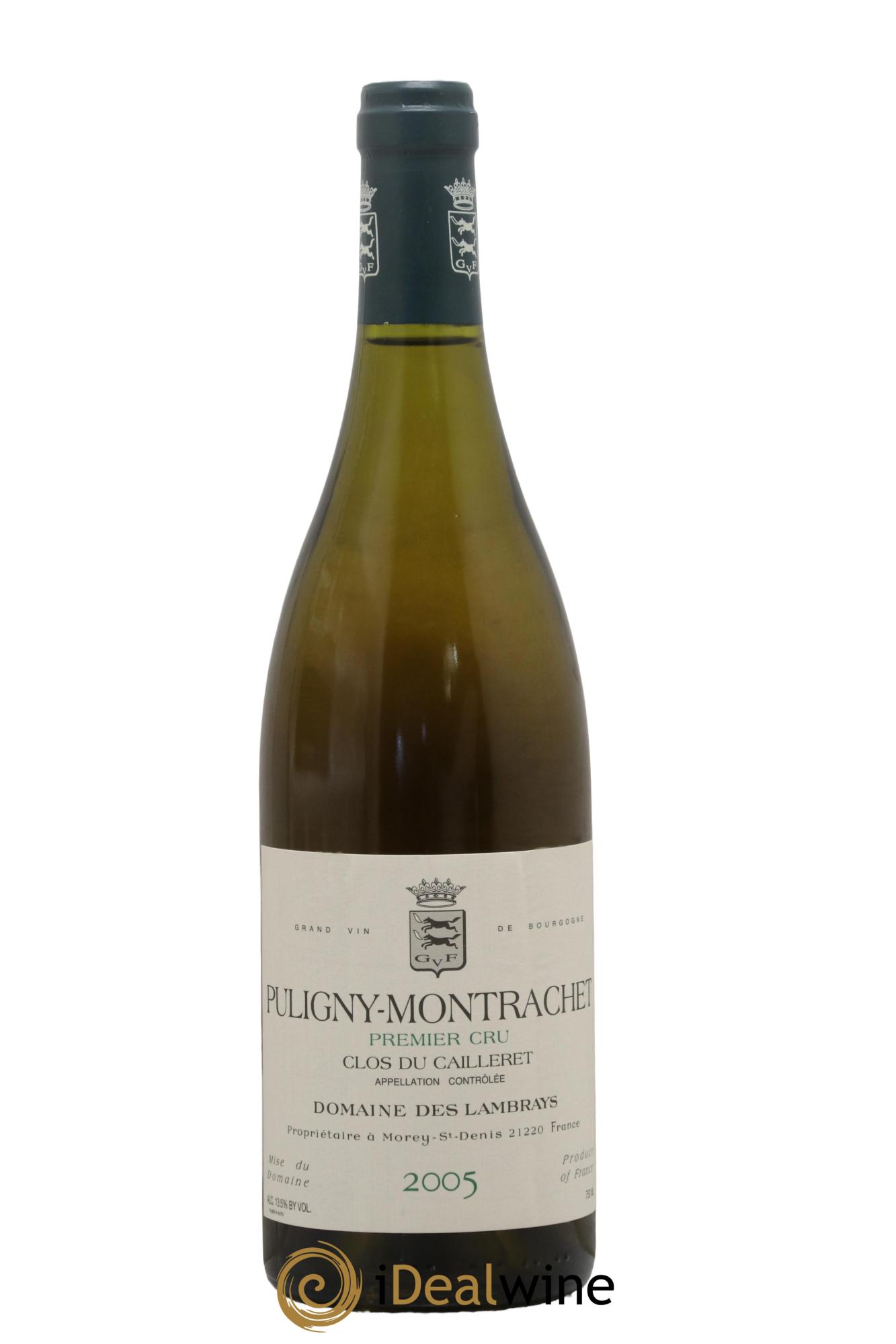 Puligny-Montrachet 1er Cru Clos du Cailleret Domaine des Lambrays 2005 - Posten von 1 Flasche - 0