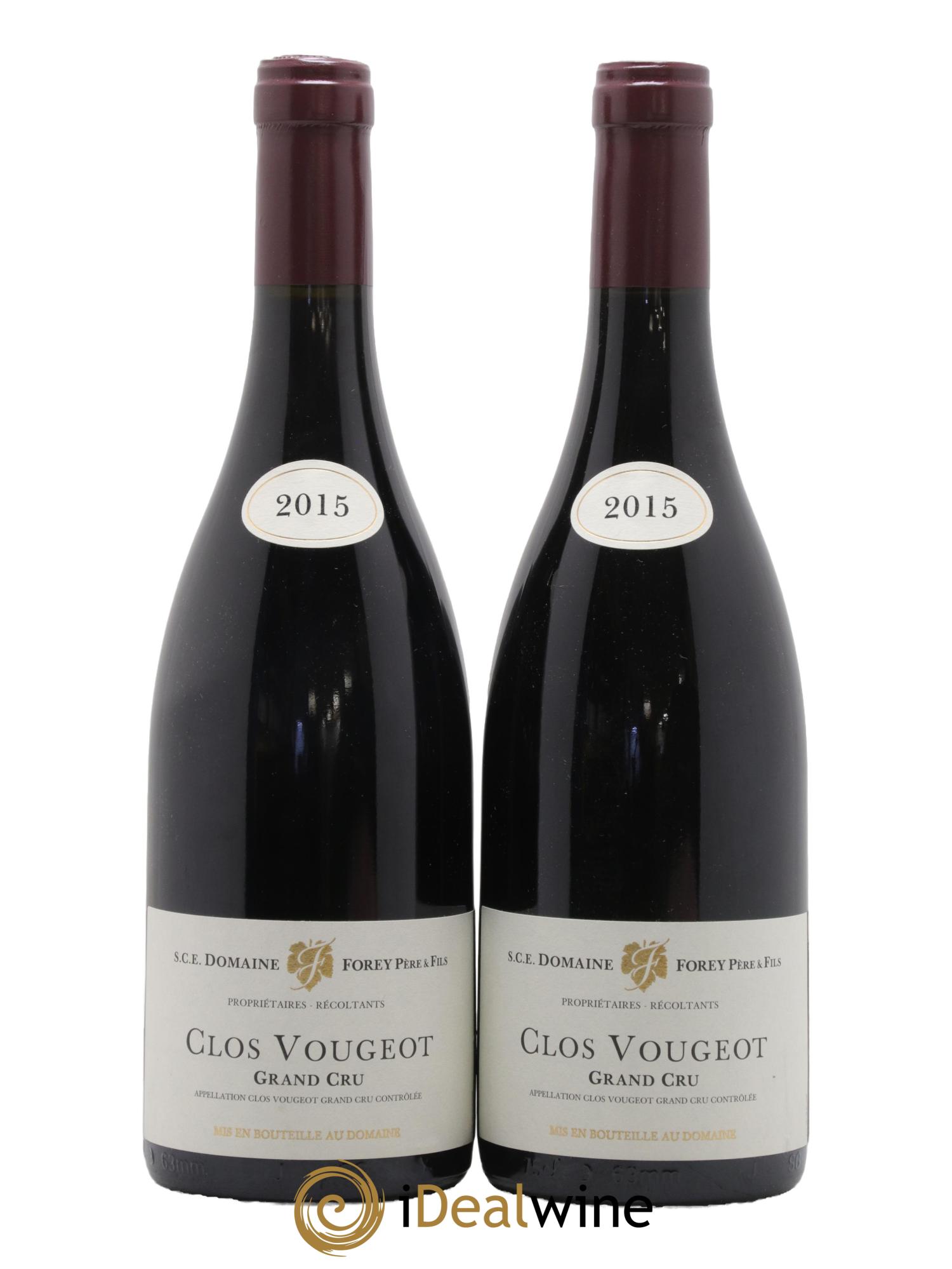Clos de Vougeot Grand Cru Forey Père et Fils (Domaine) 2015 - Lot de 2 bouteilles - 0