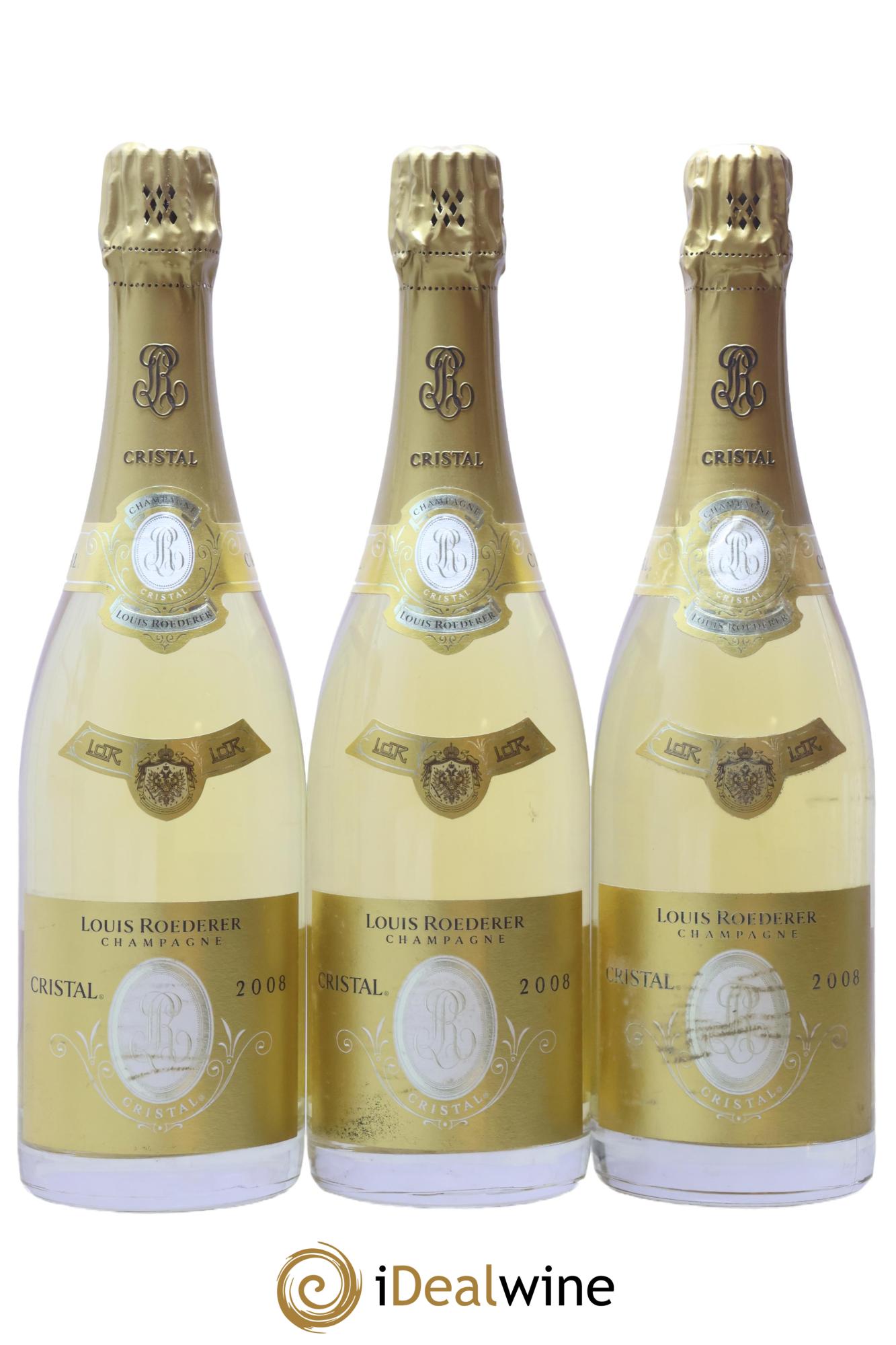 Cristal Louis Roederer 2008 - Posten von 3 Flaschen - 0