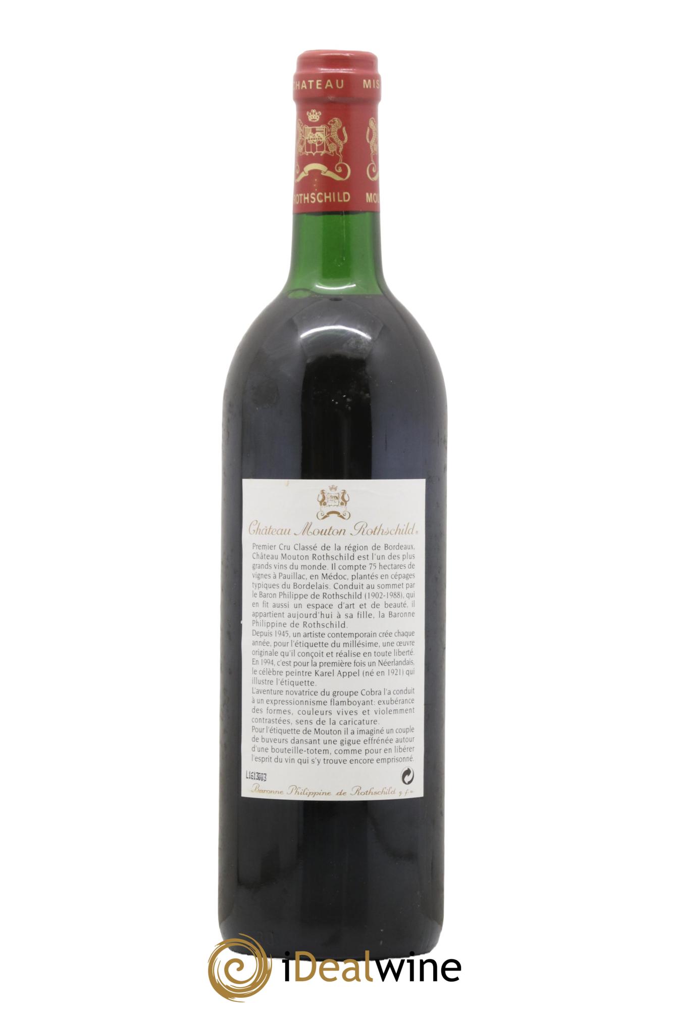 Château Mouton Rothschild 1er Grand Cru Classé 1994 - Lot of 1 bottle - 1