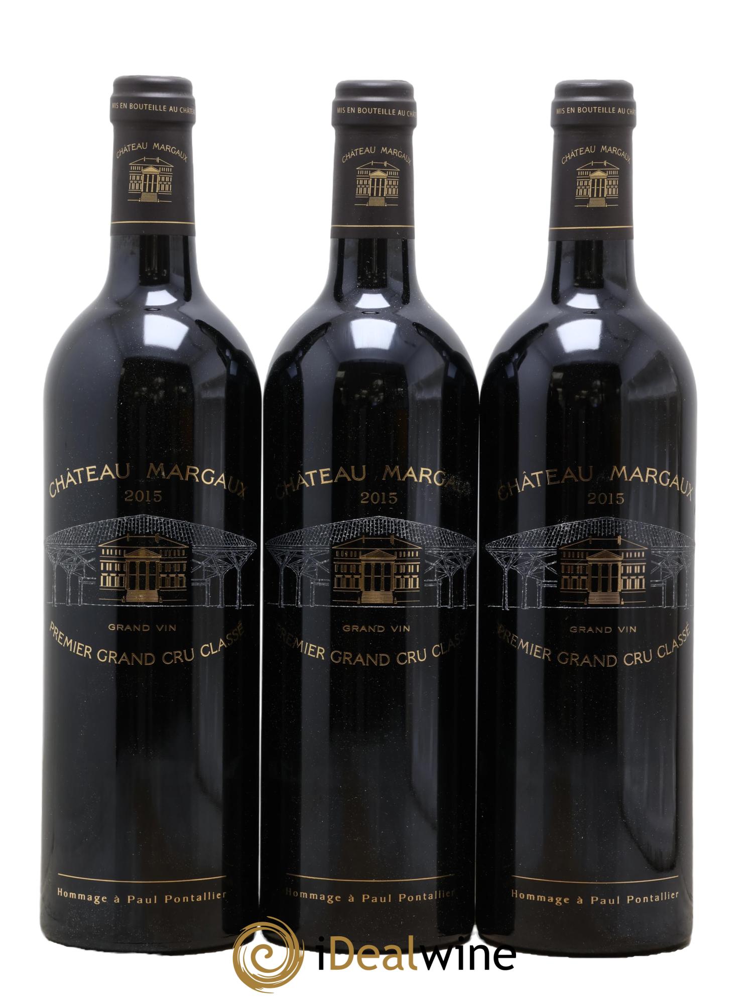 Château Margaux 1er Grand Cru Classé 2015 - Lot de 3 bouteilles - 0