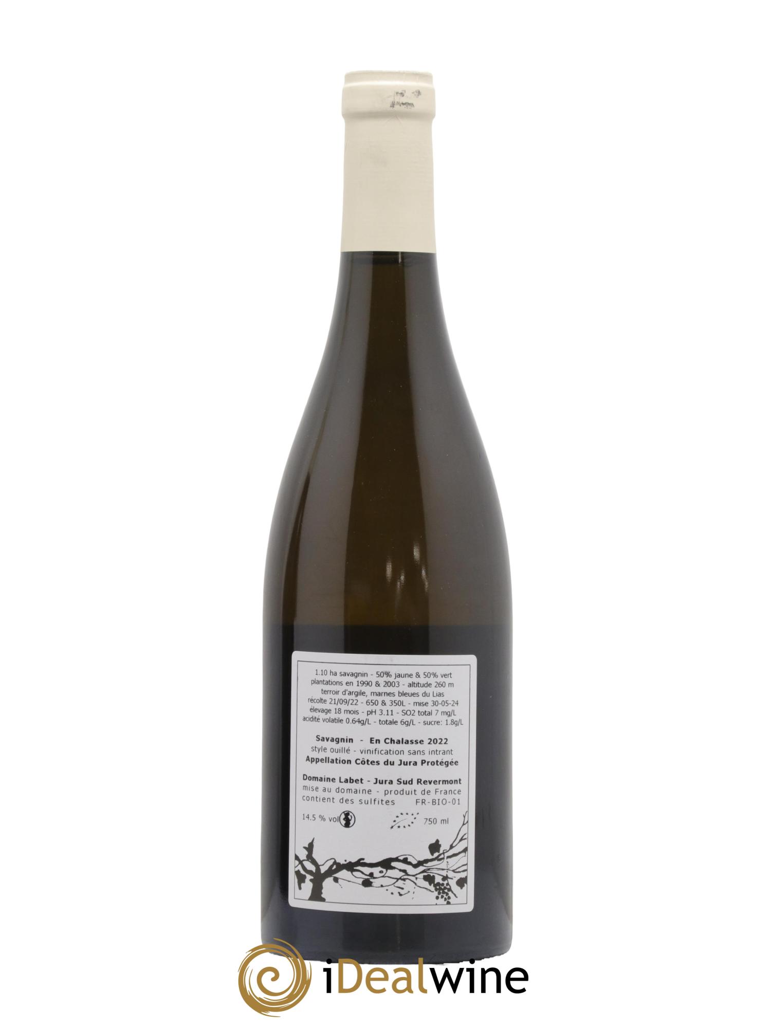 Côtes du Jura Fleur de Savagnin En Chalasse Romain - Julien - Charline Labet 2022 - Lot de 1 bouteille - 1