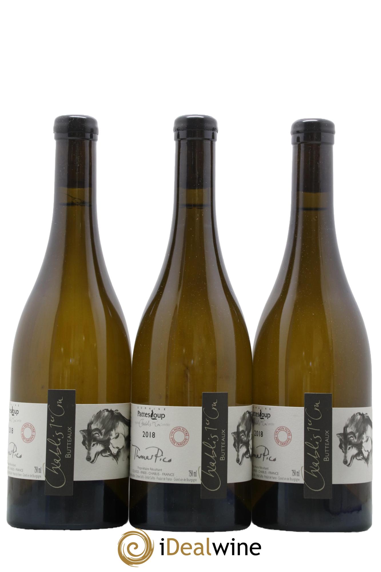 Chablis 1er Cru Butteaux Pattes Loup (Domaine) 2018 - Lot de 3 bouteilles - 0