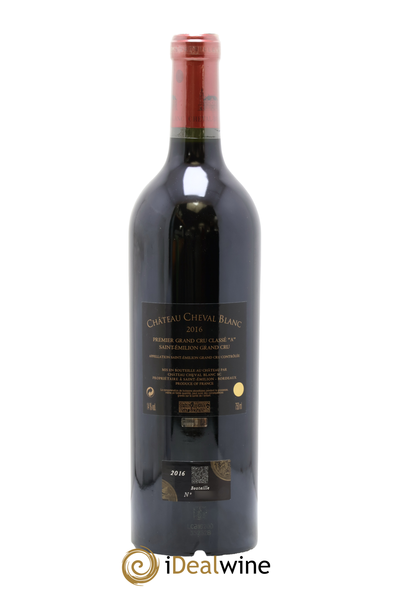 Château Cheval Blanc 1er Grand Cru Classé A 2016 - Lot de 1 bouteille - 1