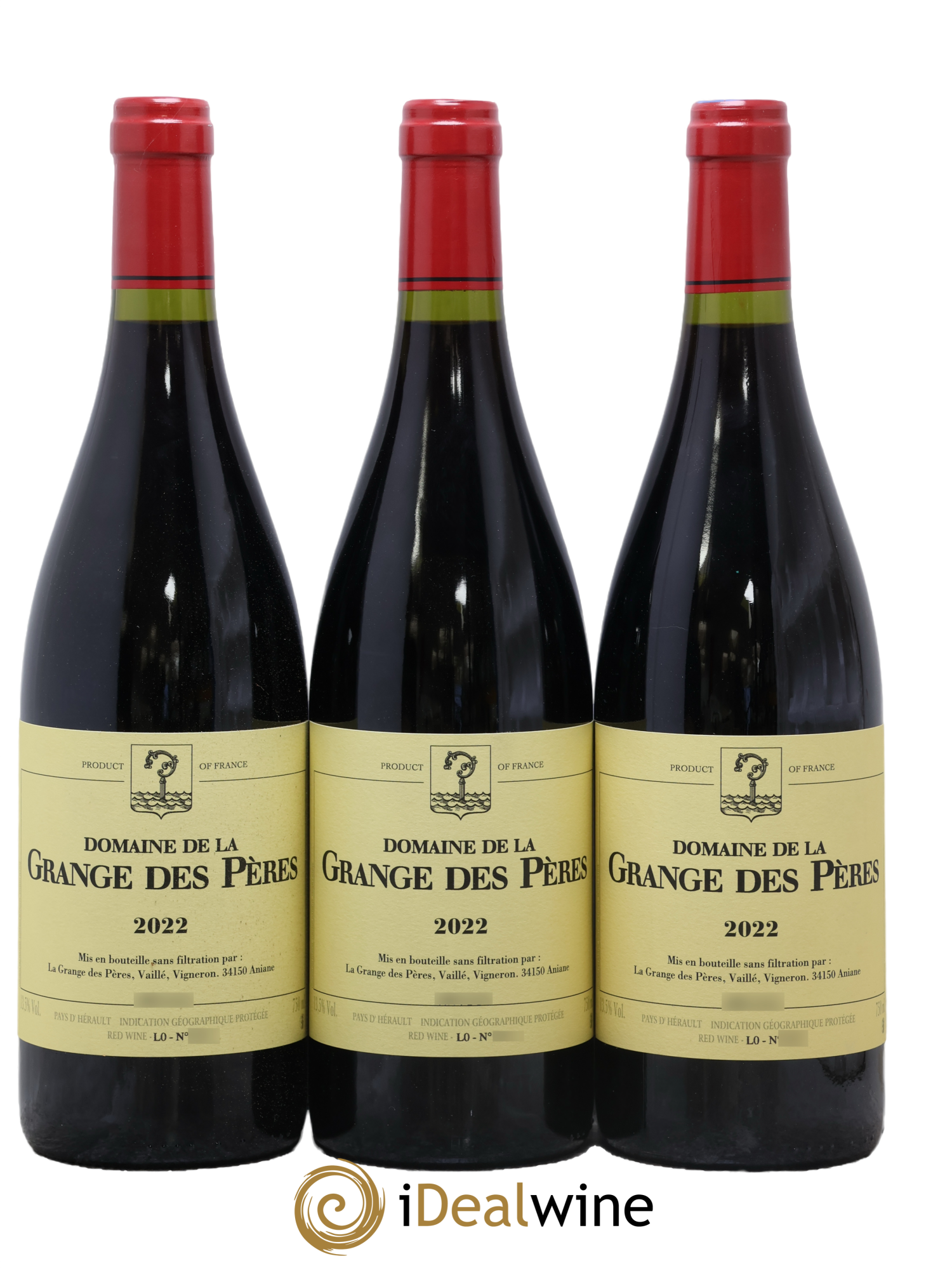 Pays d'Hérault Grange des Pères Laurent Vaillé 2022 - Lot de 3 bouteilles - 0