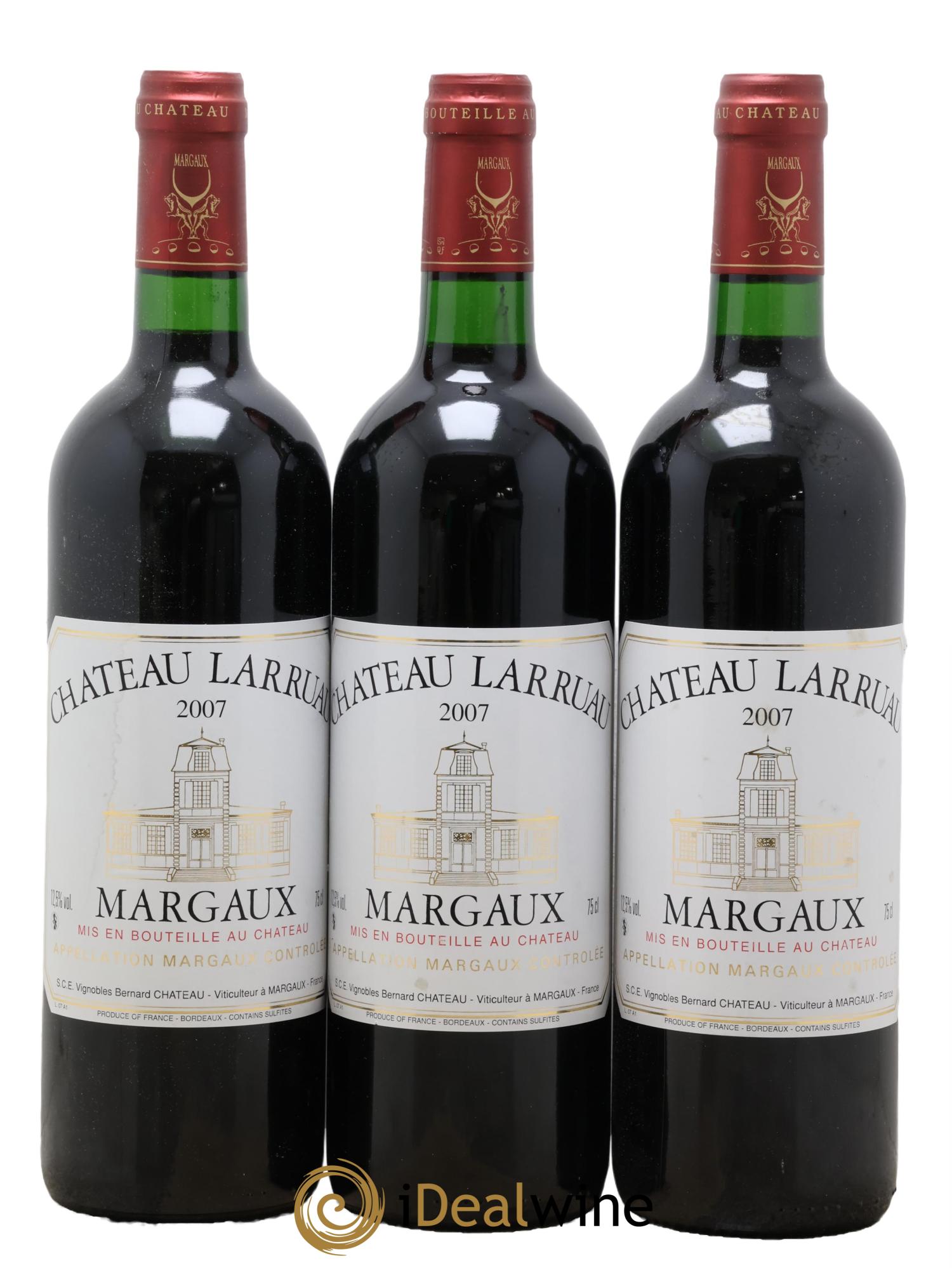Château Larruau 2007 - Lotto di 3 bottiglie - 0