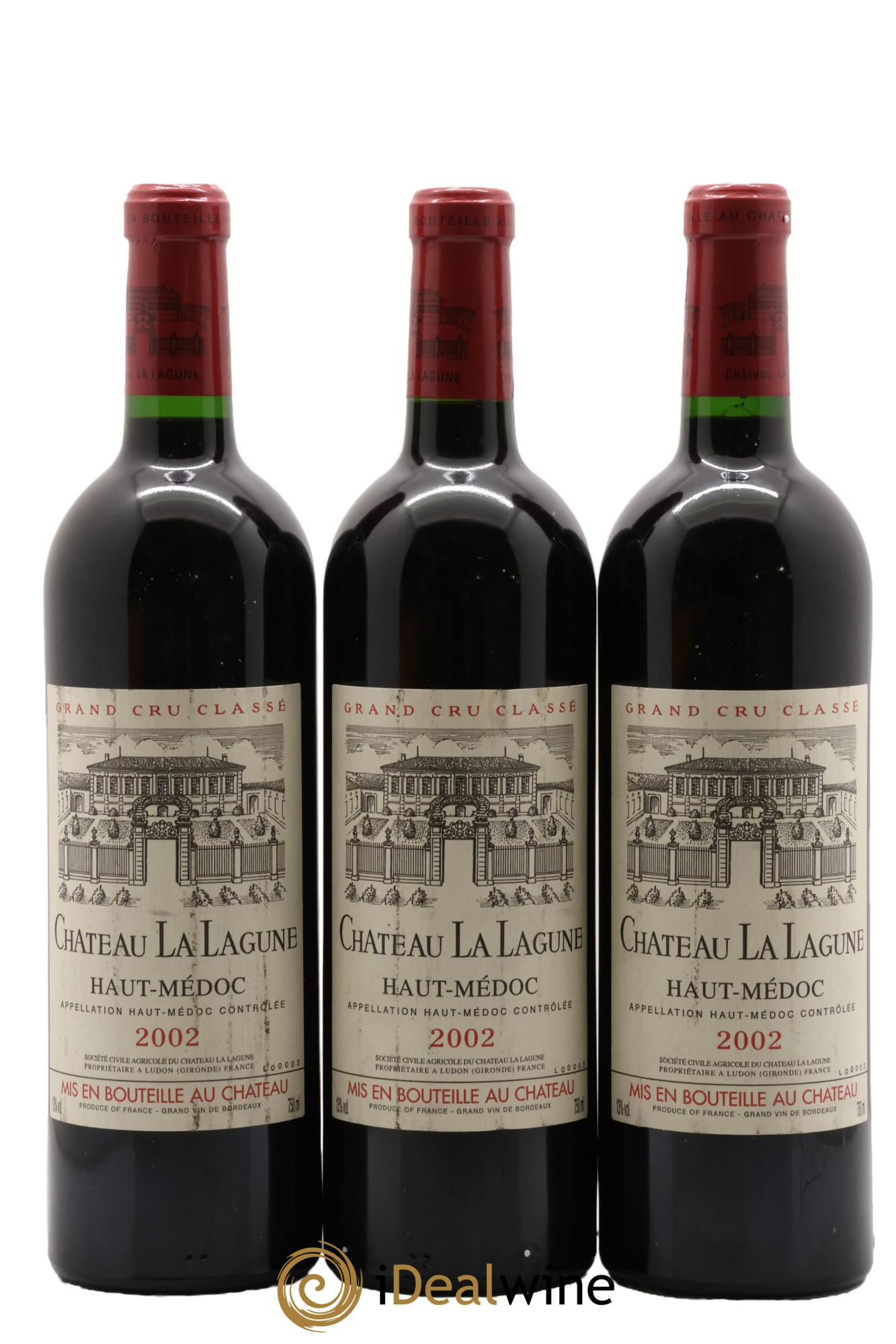 Château la Lagune 3ème Grand Cru Classé 2002 - Lot of 3 bottles - 0