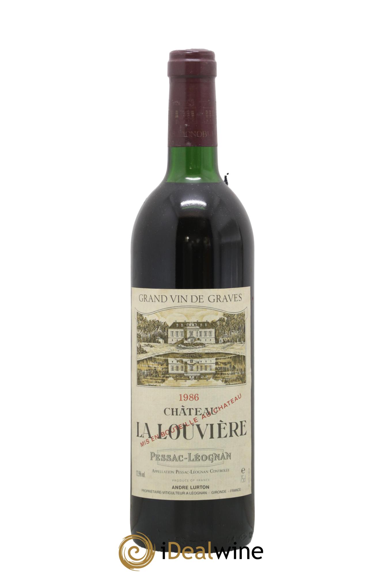 Château la Louvière 1986 - Lot de 1 bouteille - 0