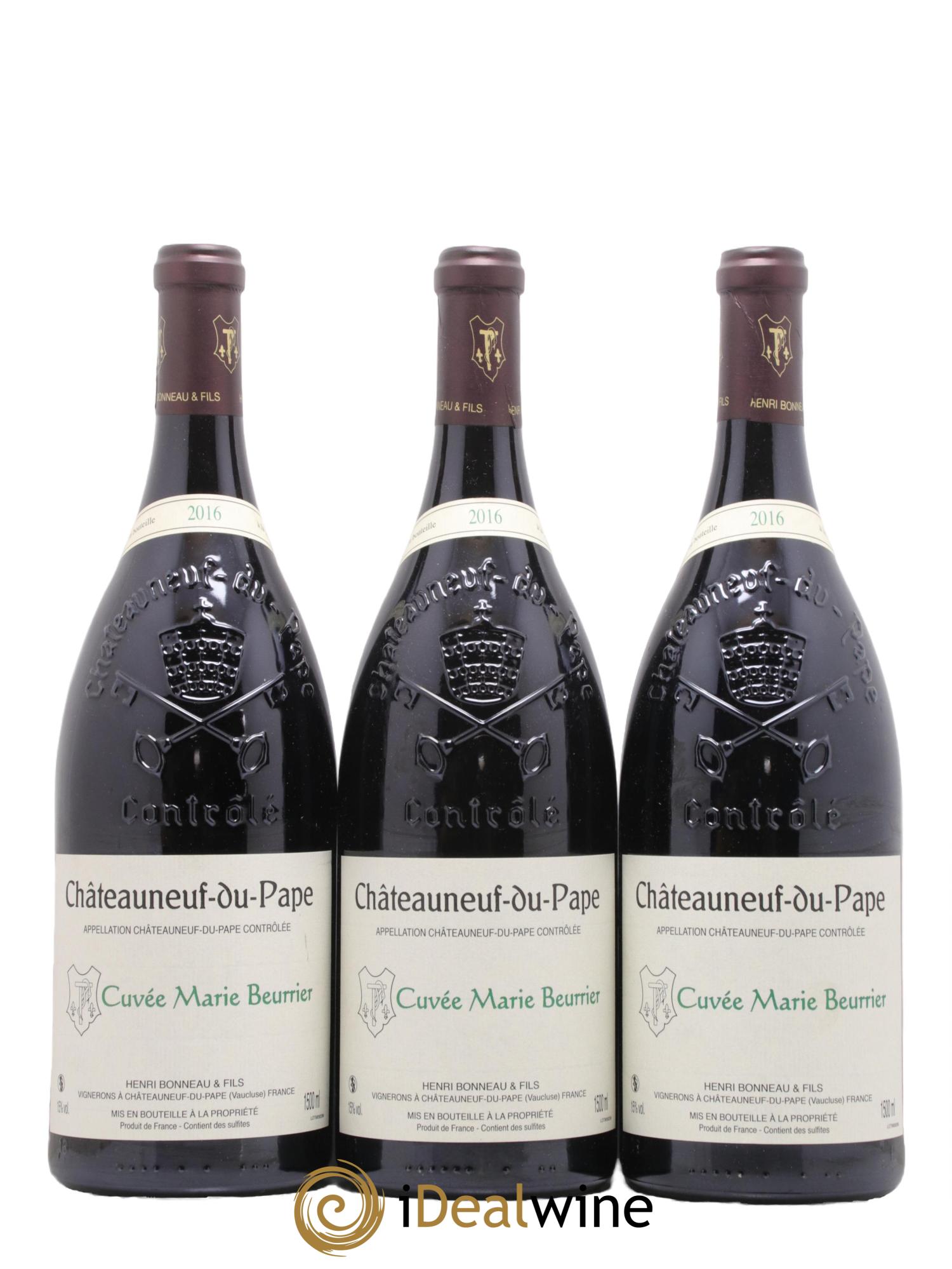 Châteauneuf-du-Pape Marie Beurrier Henri Bonneau & Fils 2016 - Lot de 3 magnums - 0