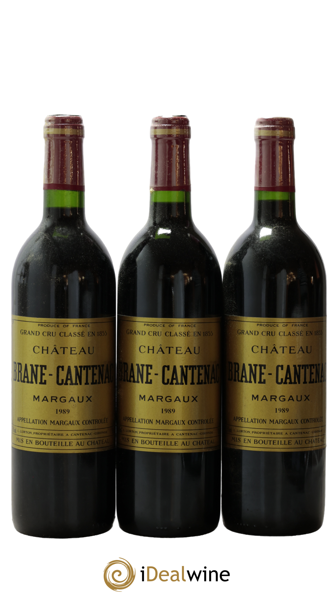 Château Brane Cantenac 2ème Grand Cru Classé 1989 - Lotto di 3 bottiglie - 0