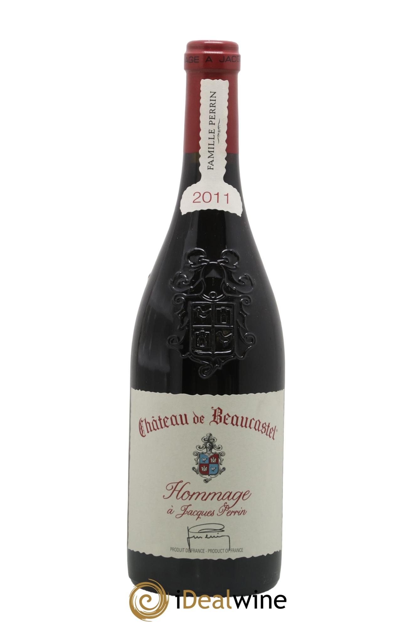 Châteauneuf-du-Pape Château de Beaucastel Hommage à Jacques Perrin Famille Perrin 2011 - Lot de 1 bouteille - 0