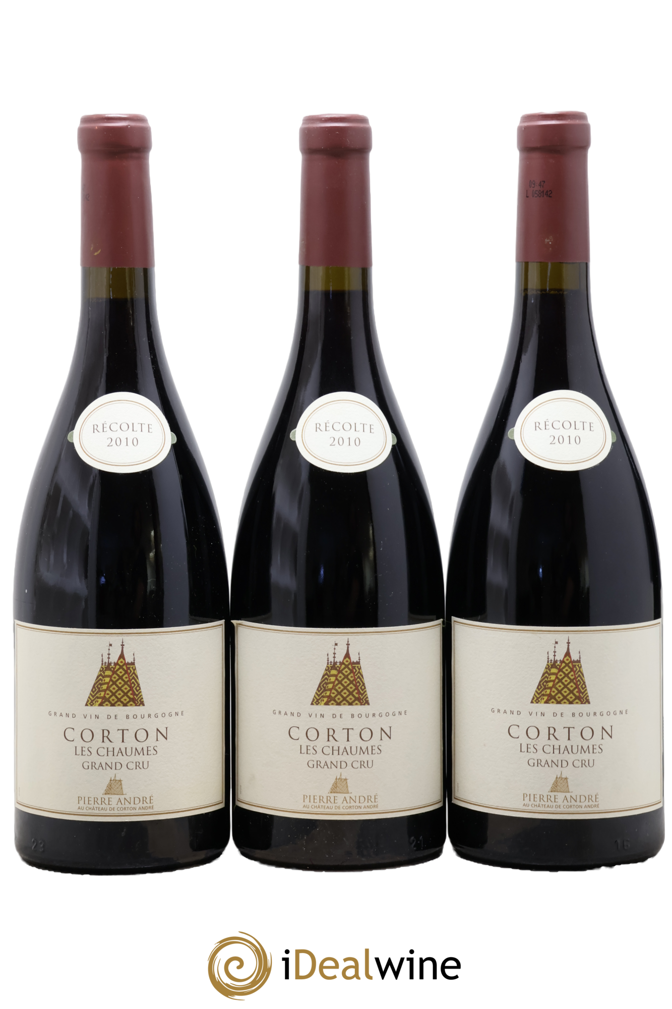 Corton Grand Cru Les Chaumes Pierre Andre 2010 - Posten von 3 Flaschen - 0