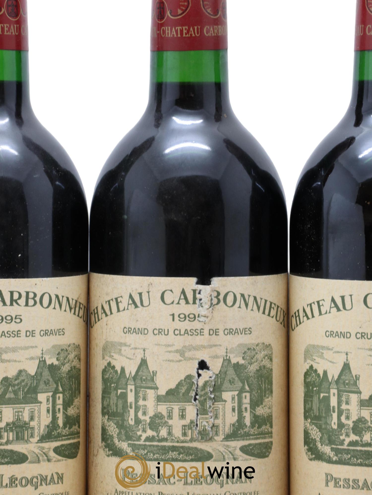 Château Carbonnieux Cru Classé de Graves 1995 - Lot de 3 bouteilles - 1