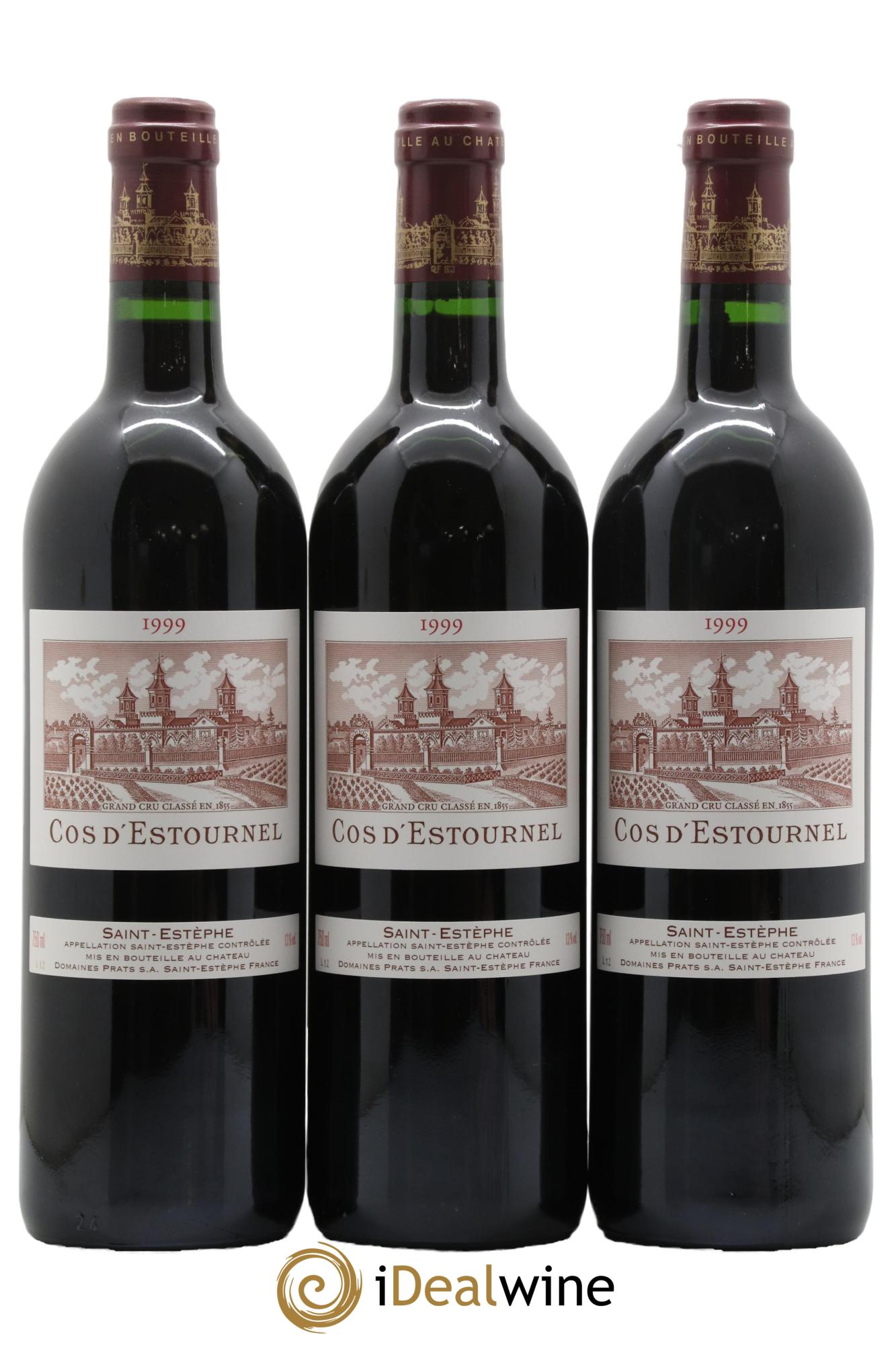 Cos d'Estournel 2ème Grand Cru Classé 1999 - Lotto di 3 bottiglie - 0