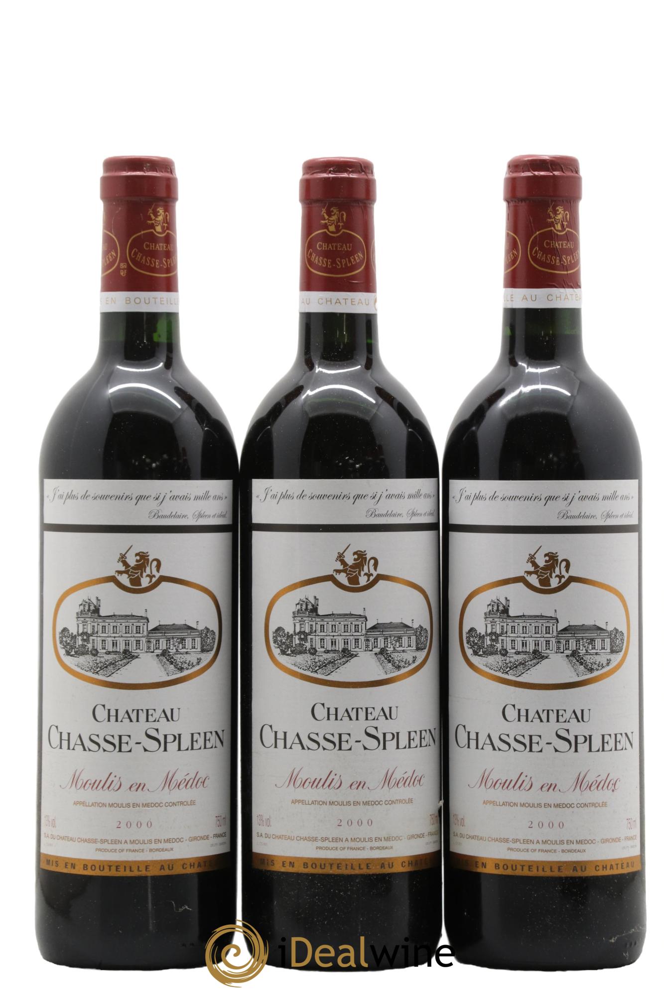 Château Chasse Spleen  2000 - Lot de 12 bouteilles - 4